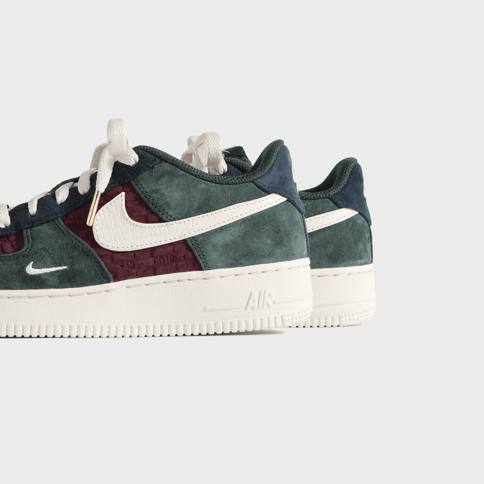 Kith for Nike GS Air Force 1 Low Lace - Night Maroon / Phantom — Image 6