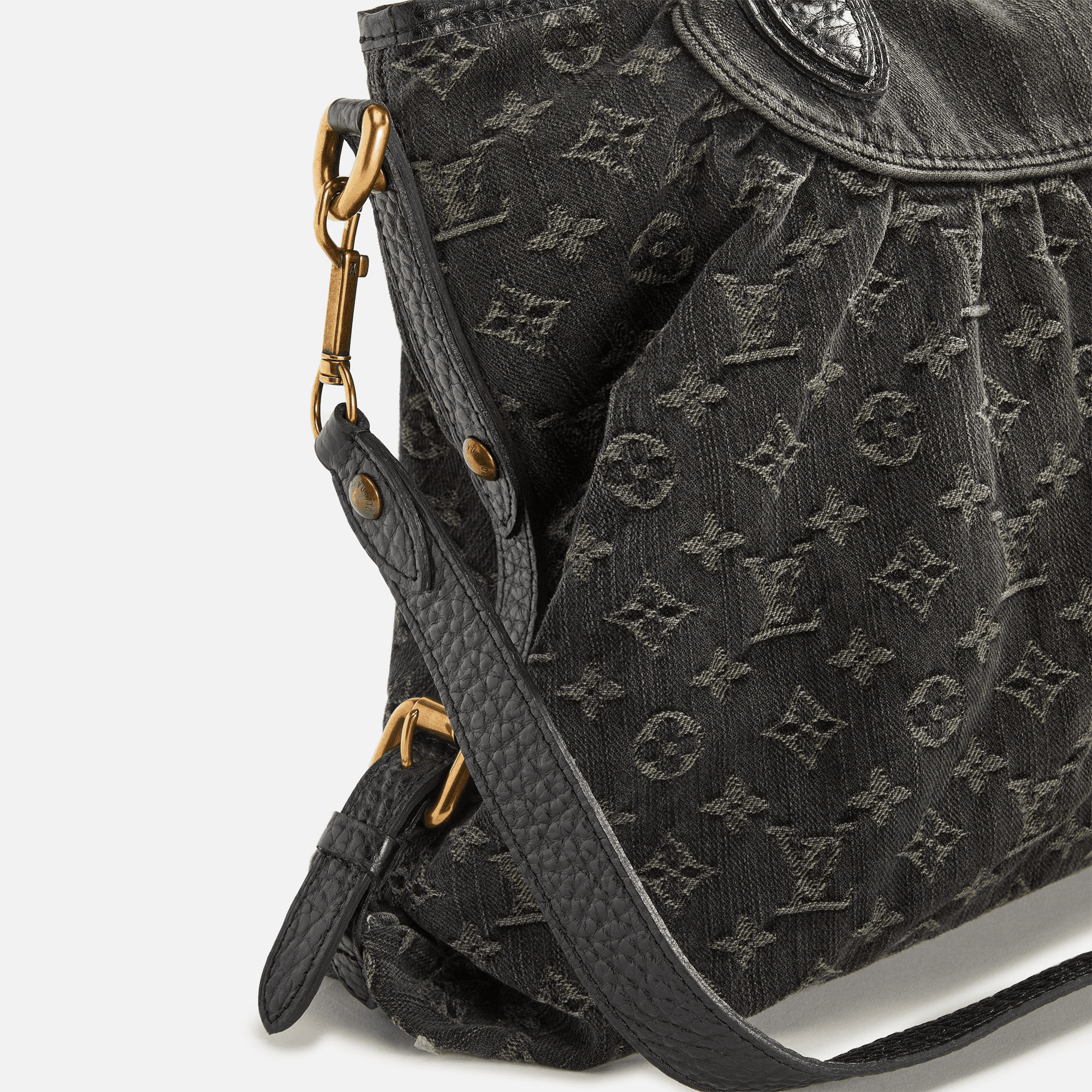 WGACA Louis Vuitton Denim Neocabby GM Bag - Black — Image 2