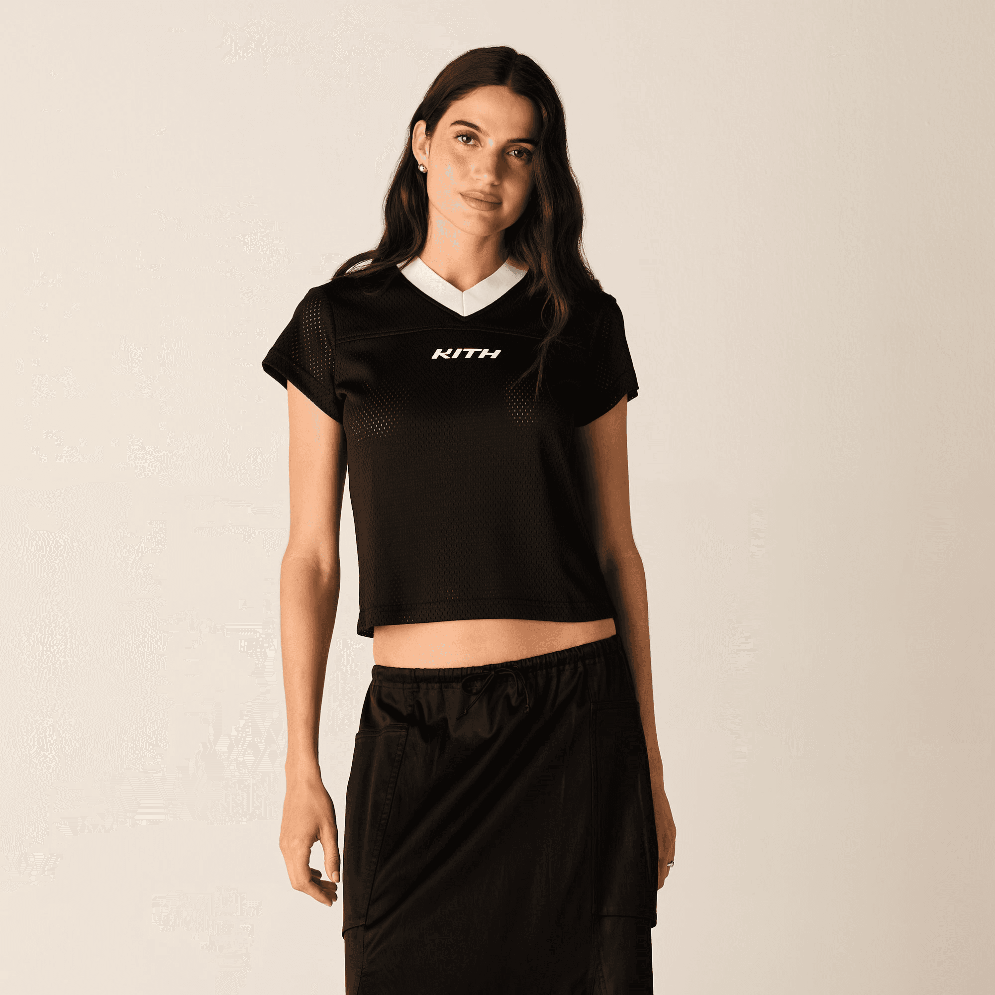 Kith Women Nicci Mesh Football Jersey - Black — Image 4