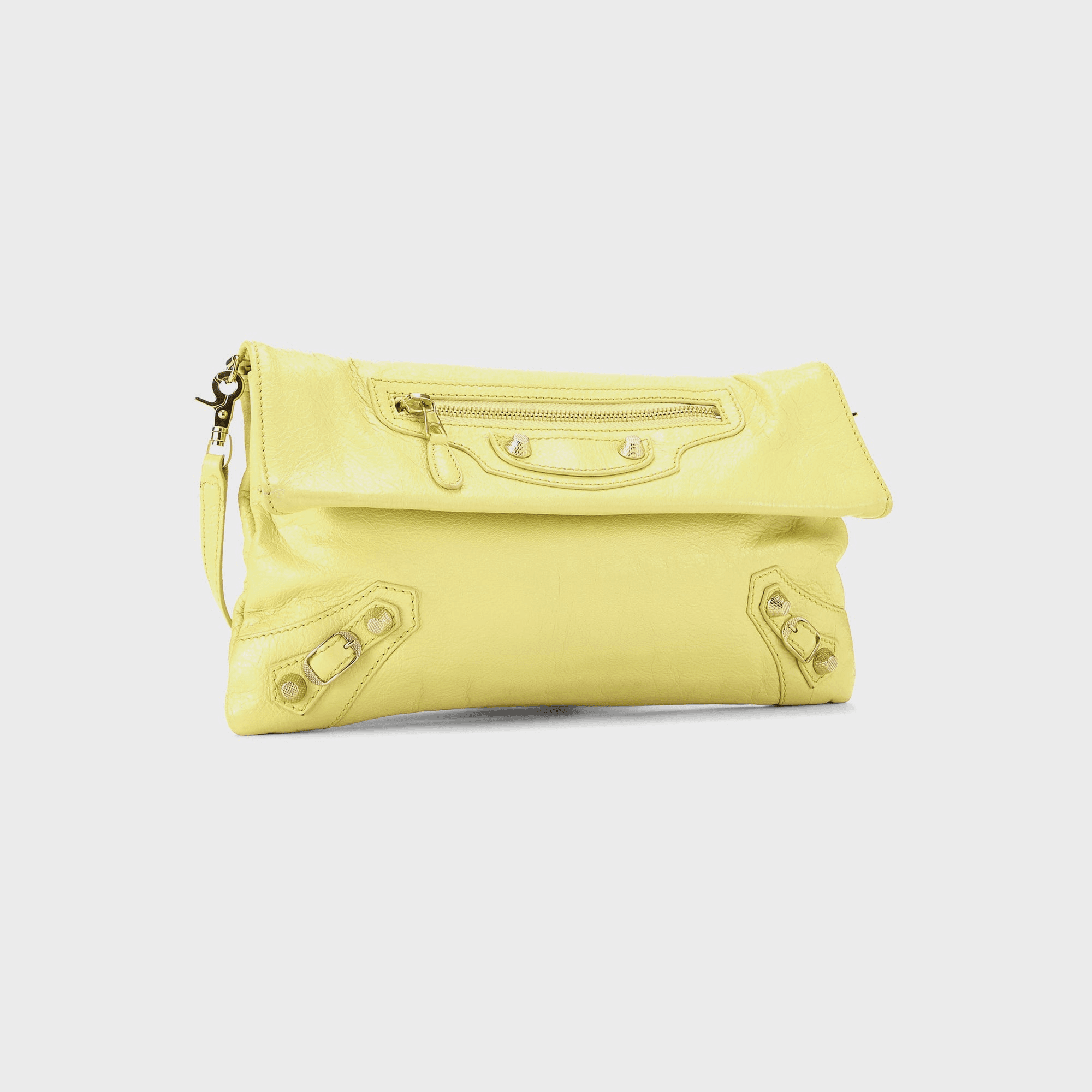 WGACA Balenciaga Giant12 Clutch Crossbody - Yellow Agneau — Image 2