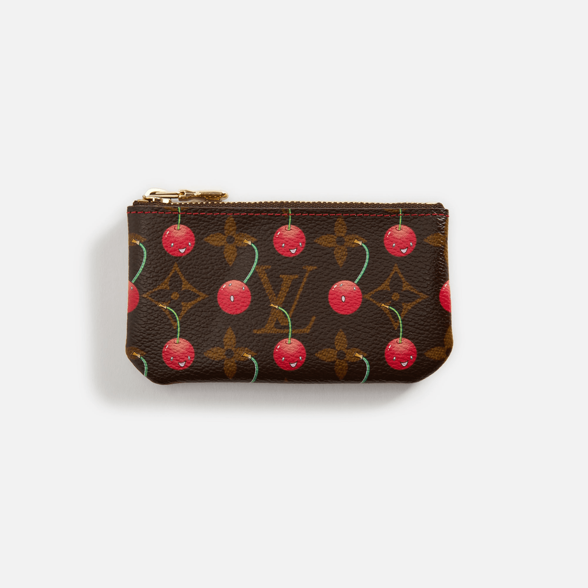 WGACA Louis Vuitton x Takashi Murakami Cherry Clef Pochette Coin Purse - Brown — Image 2