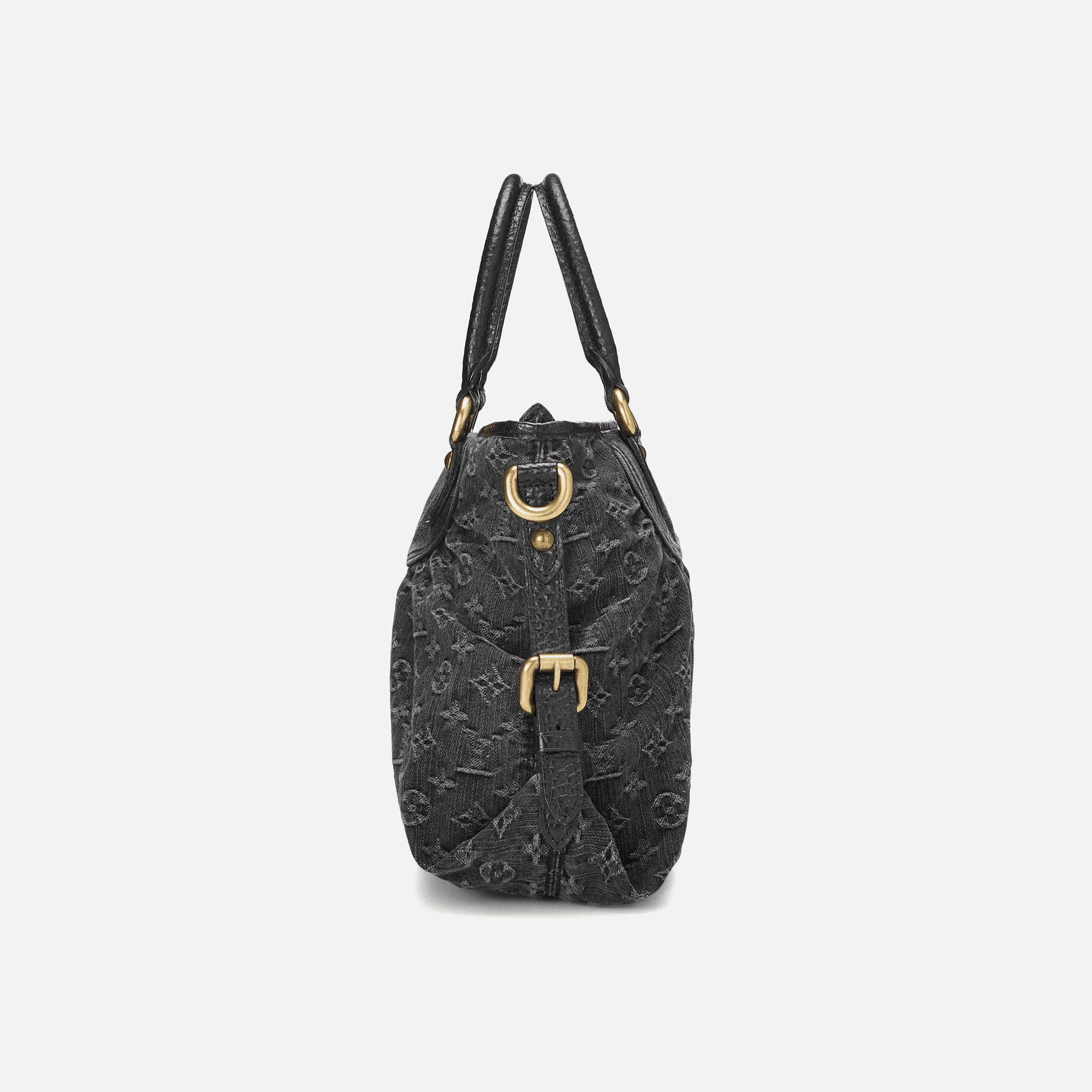 WGACA Louis Vuitton Denim Neocabby MM - Black — Image 5
