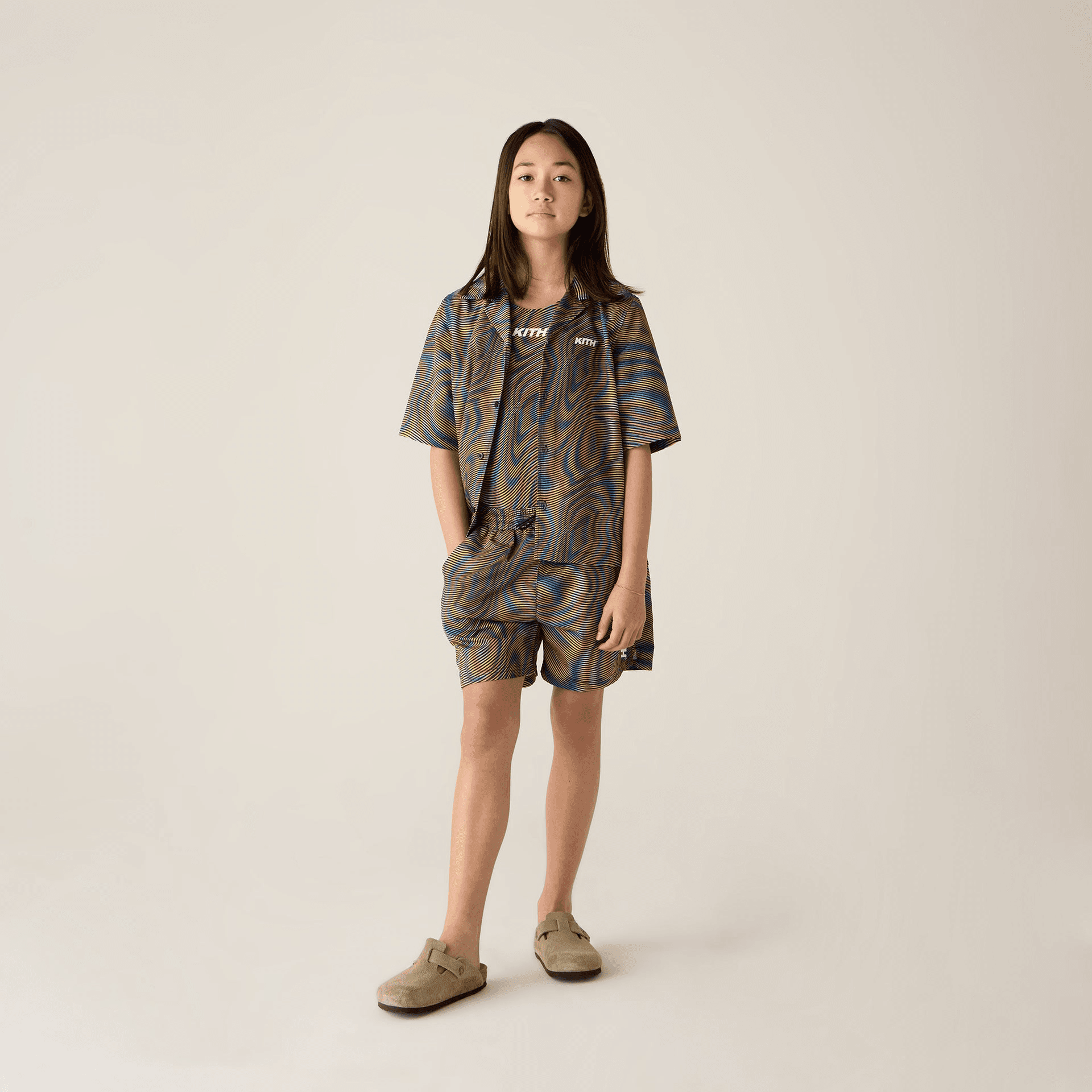 Kith Kids Moire Kai Swim Trunk - Black — Image 7
