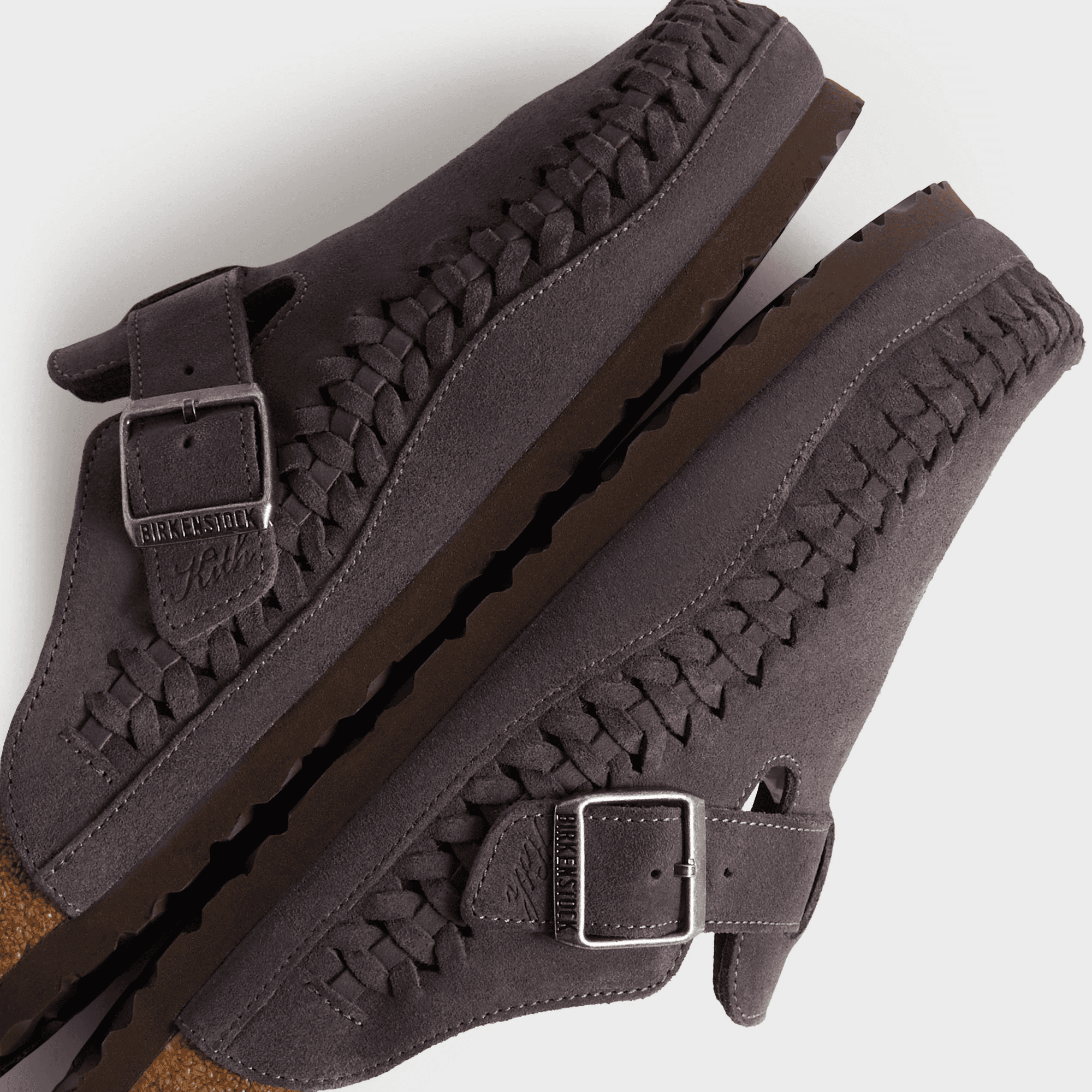MADE-TO-ORDER | Kith for Birkenstock WMNS Boston Braided - Rabbit Grey - PH — Image 3