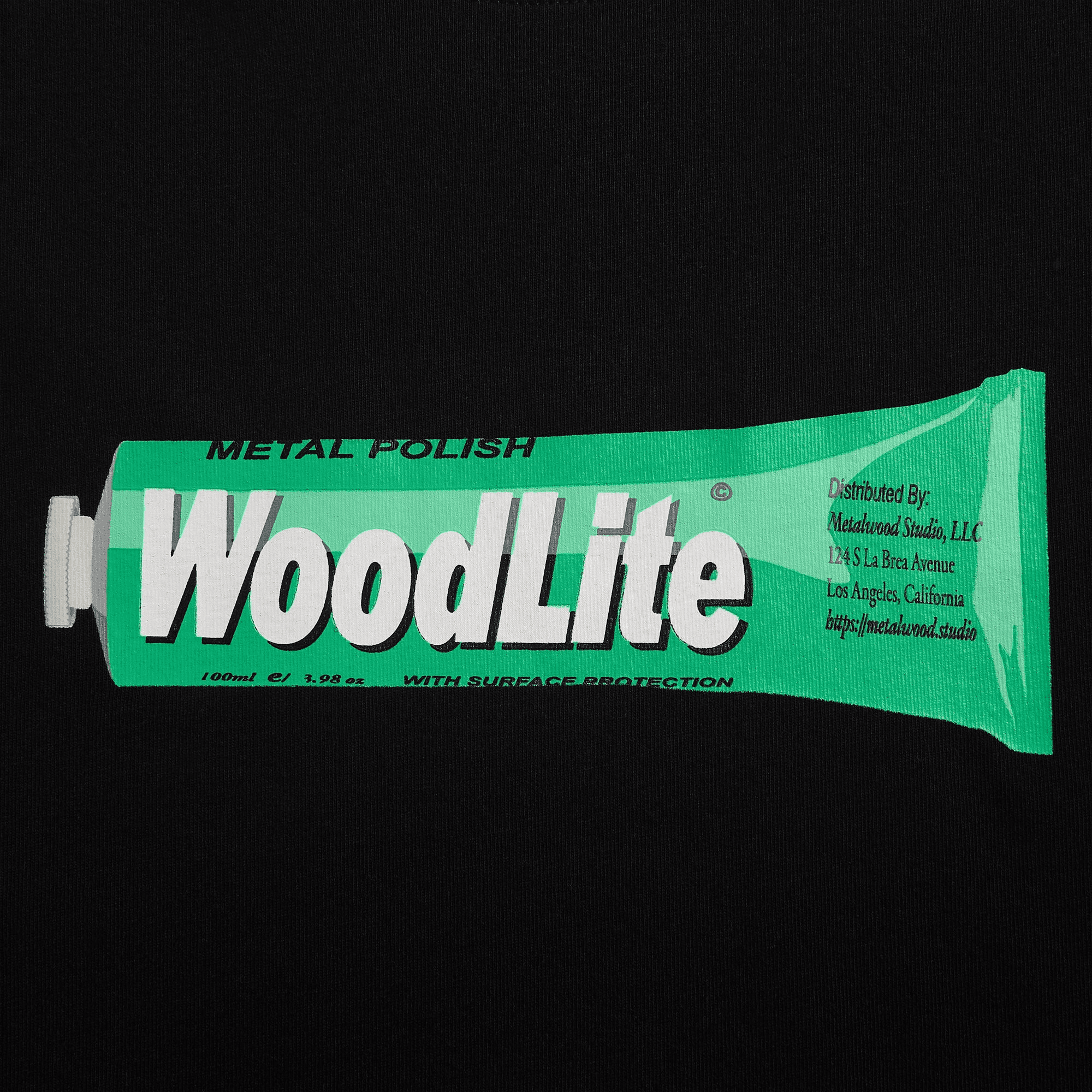Metalwood Woodlite Tee - Black — Image 2