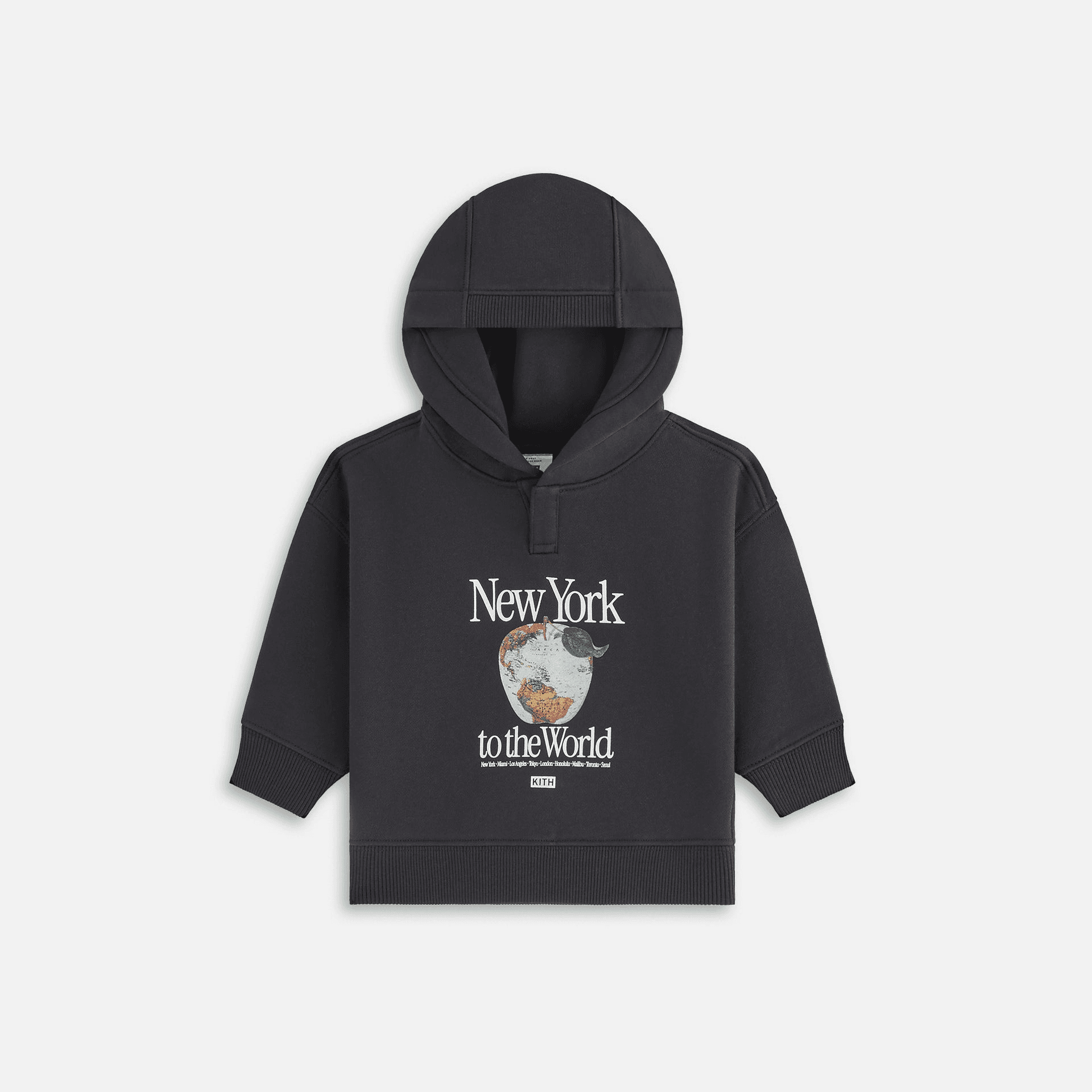Kith Baby New York to the World Apple Globe Hoodie - Black — Image 4