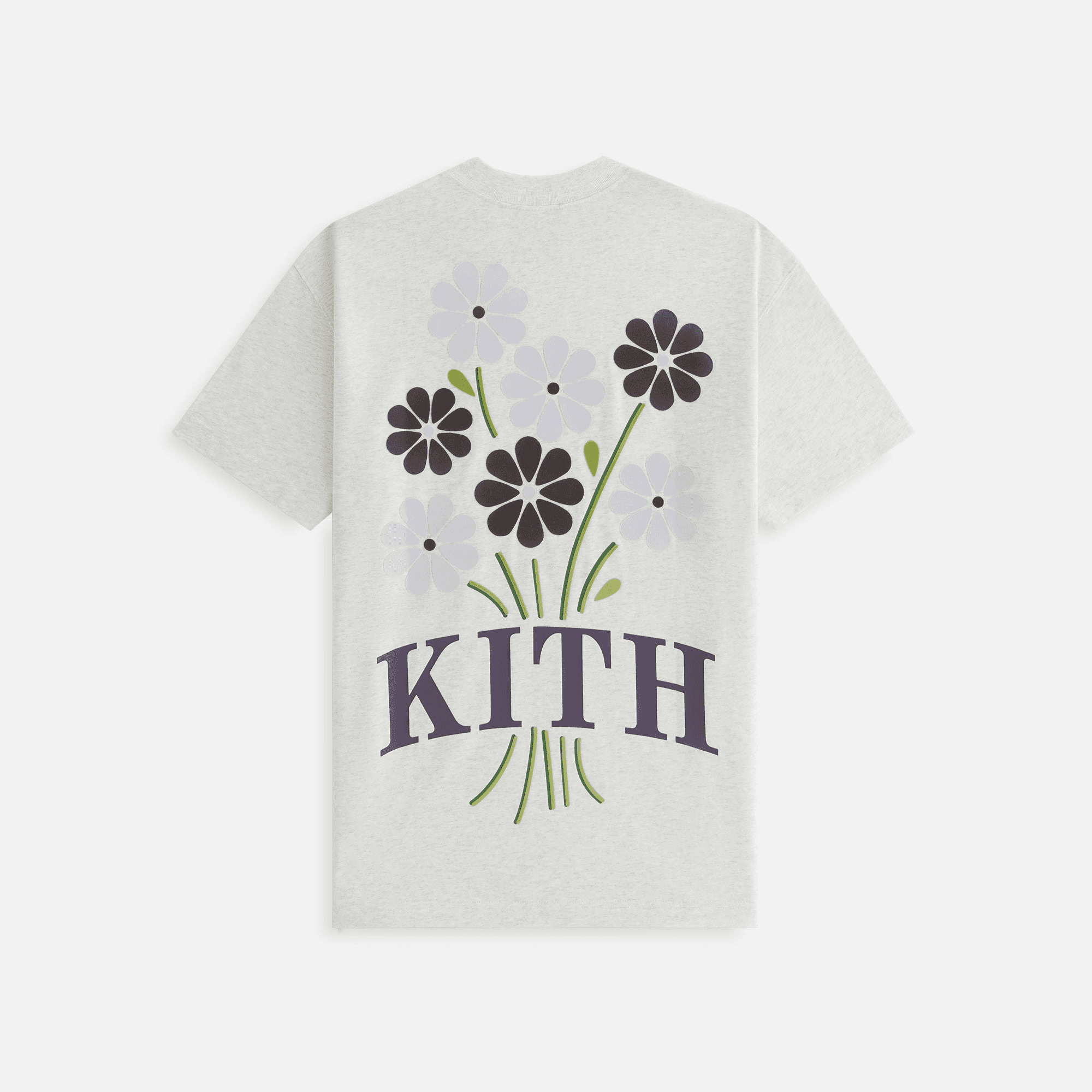 Kith Women Flocked Bouquet Vintage Tee - Light Heather Grey — Image 5