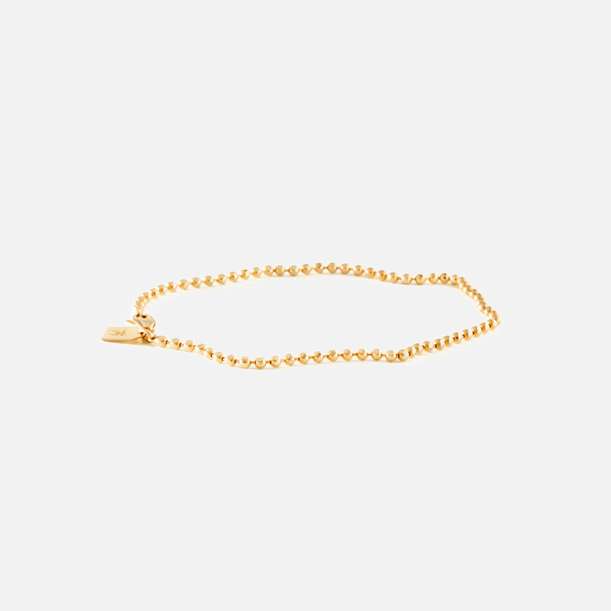 Bernard James Anthony Faceted Bead 7in Bracelet - Gold