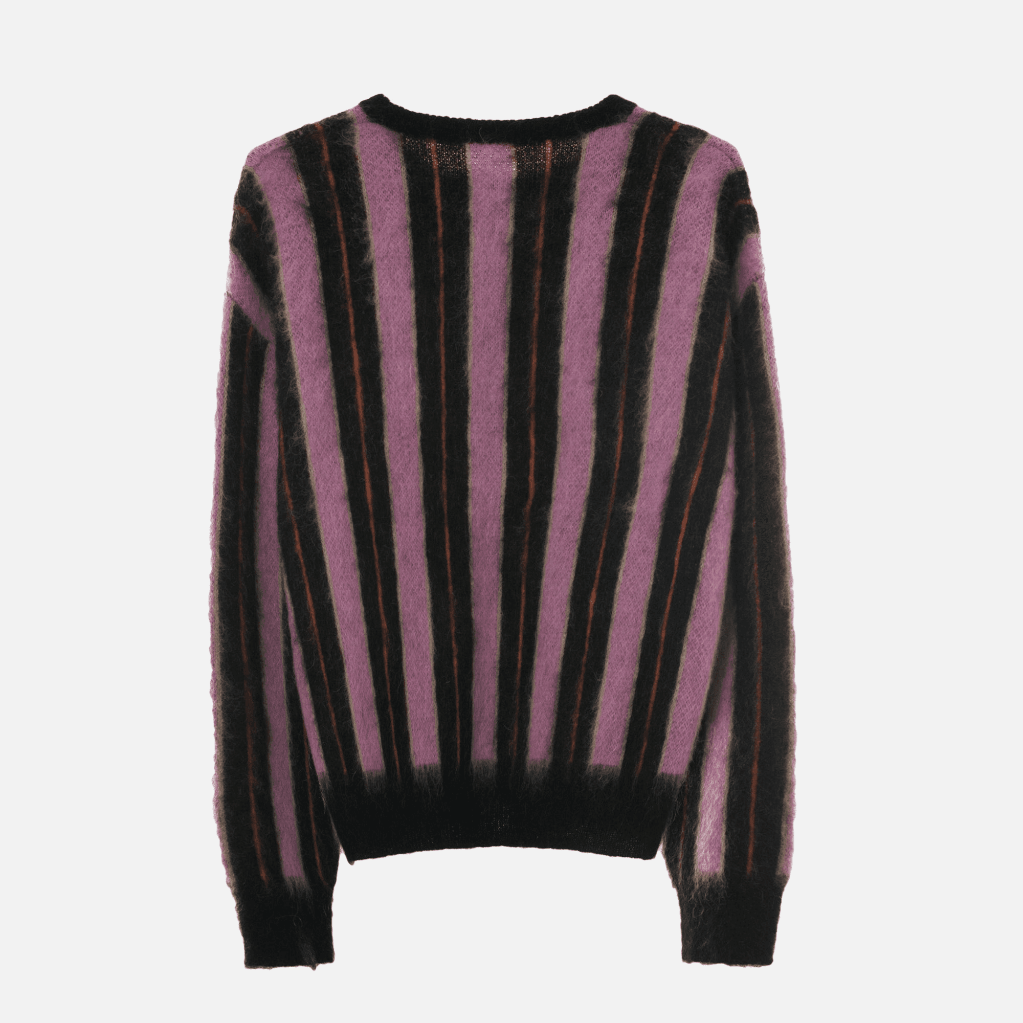 MadeMe Vertical Striped Mohair Sweater - Black / Pink — Image 2