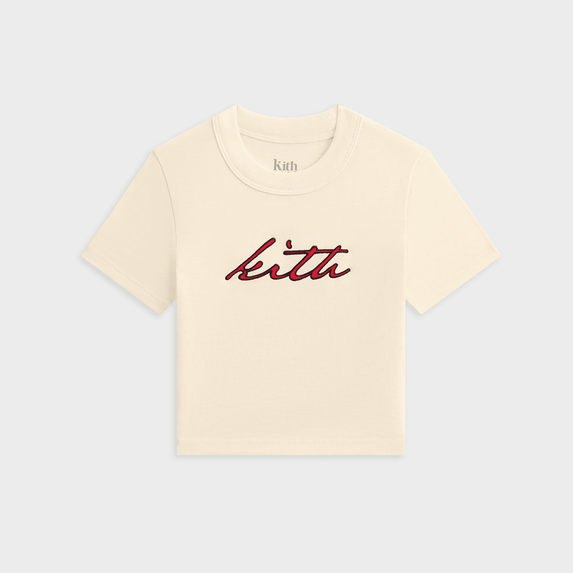 Kith Kids Signature Logo Mulberry II Tee - Sandrift