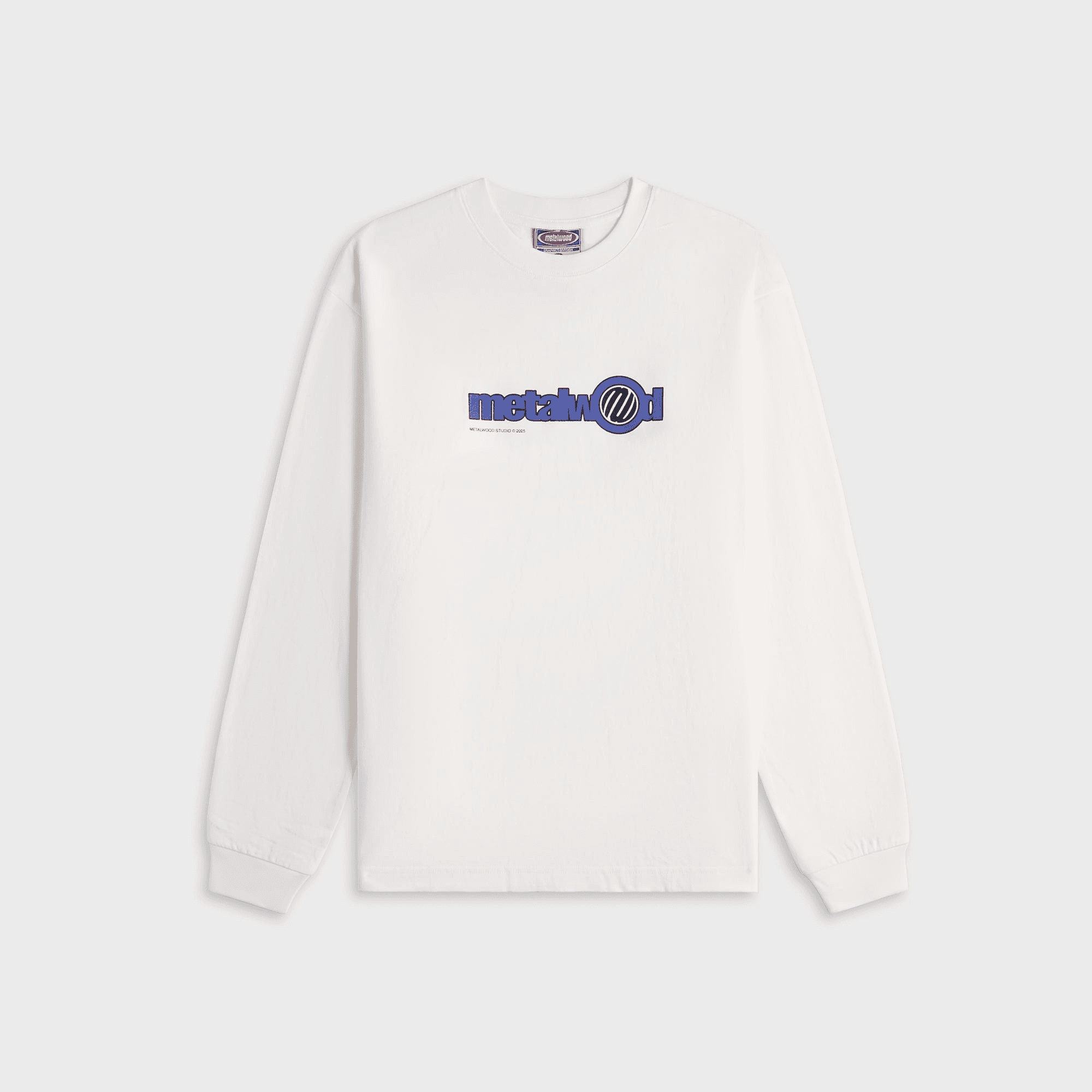Metalwood Word Long Sleeve Tee - White