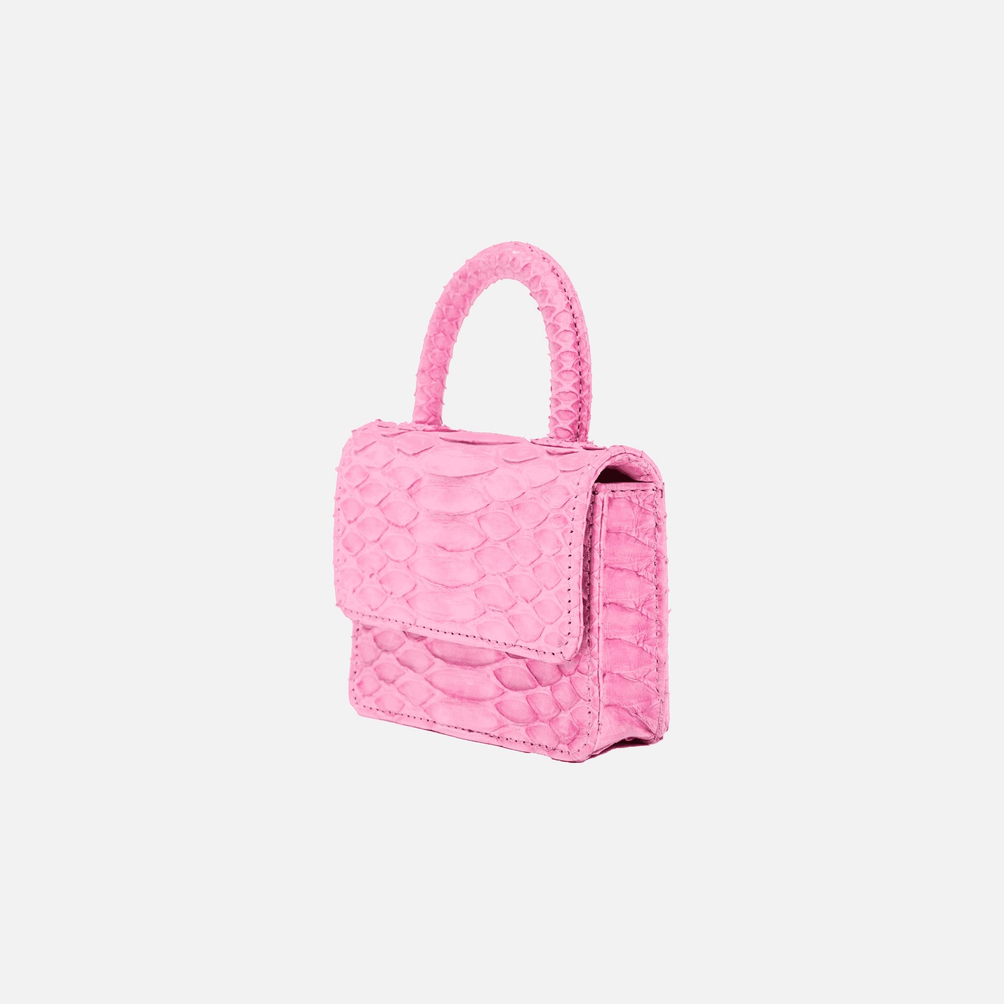 Gelareh Mizrahi Mico Mini Python Top Handle Bag Baby - Pink — Image 2