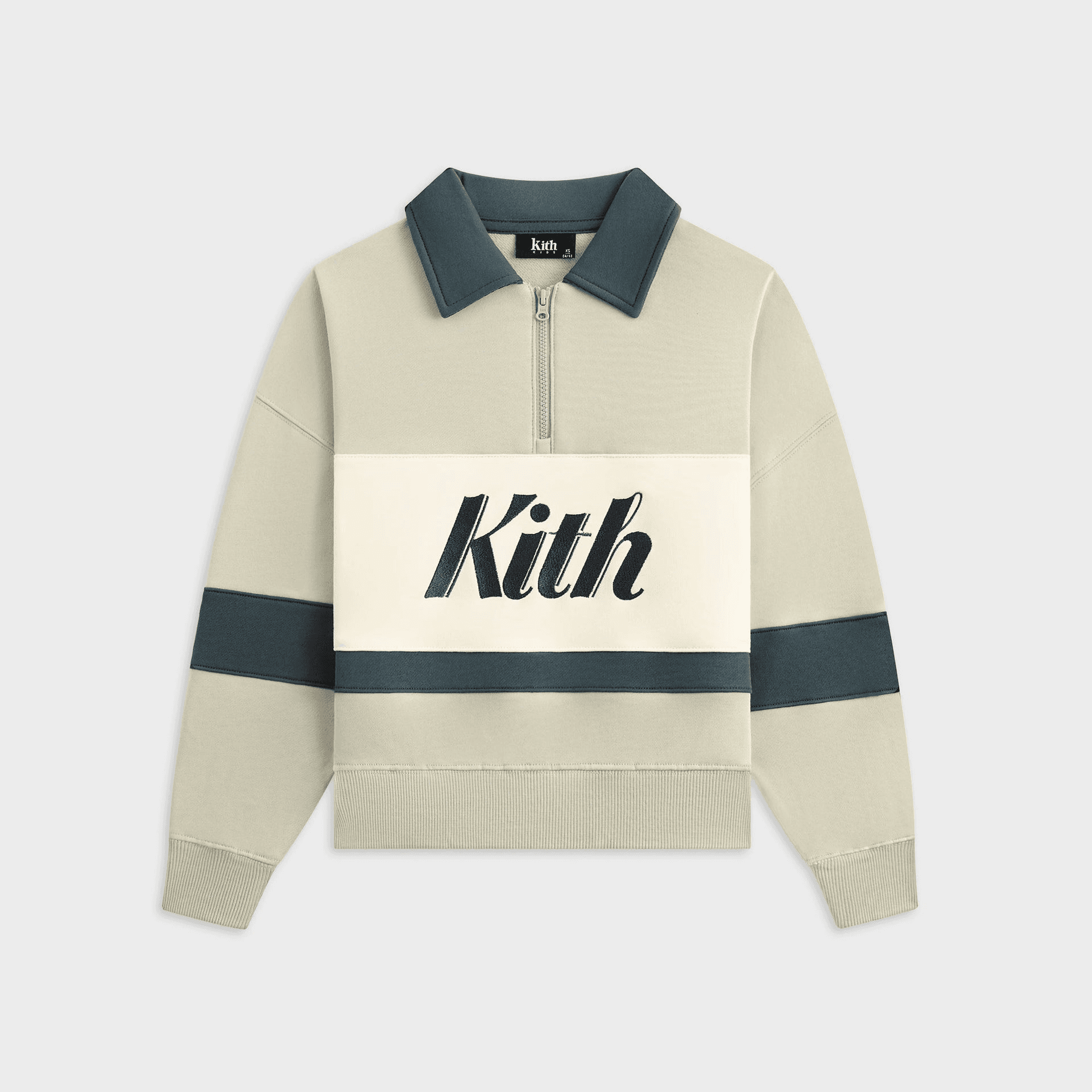 Kith Kids Nelson Quarter Zip Rugby - Pacify — Image 3