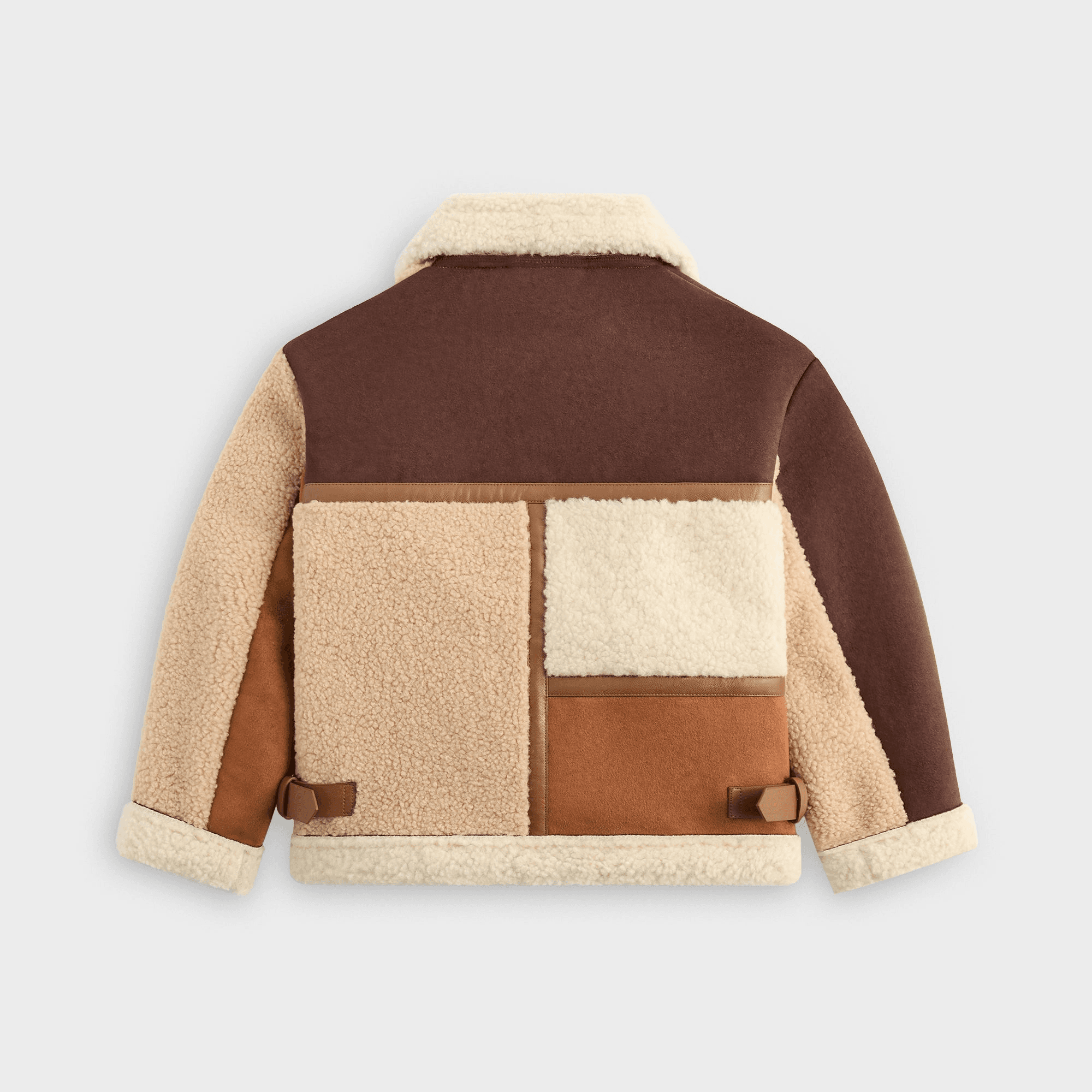 Kith Kids Clarke Color-Block Faux Shearling Jacket - Parchment — Image 5