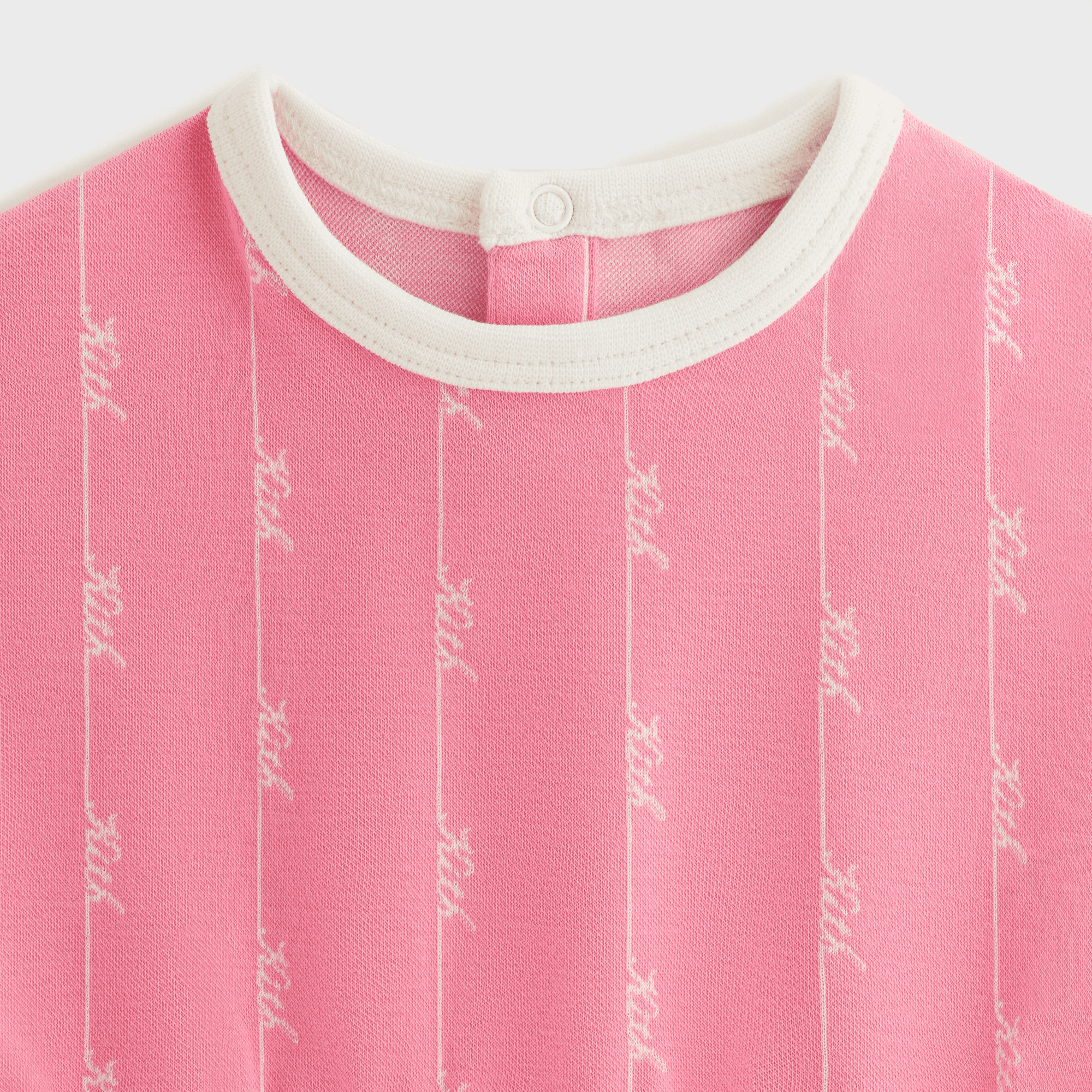 Kith Baby Script Knit Romper - Peony — Image 2