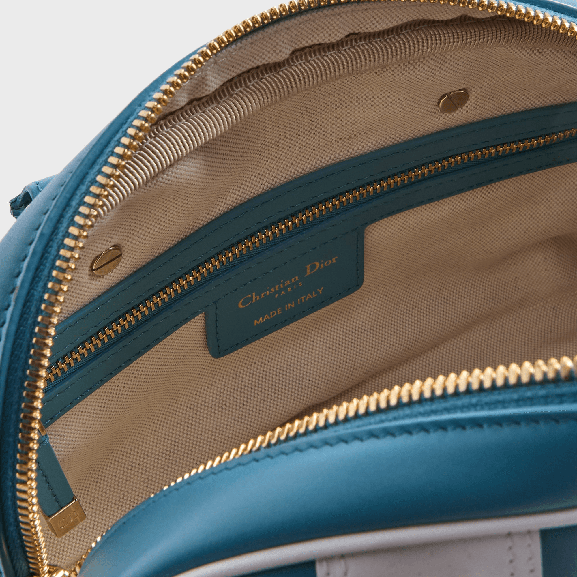 WGACA Dior Vibe Zip Bowling Small - Blue Calfskin — Image 2