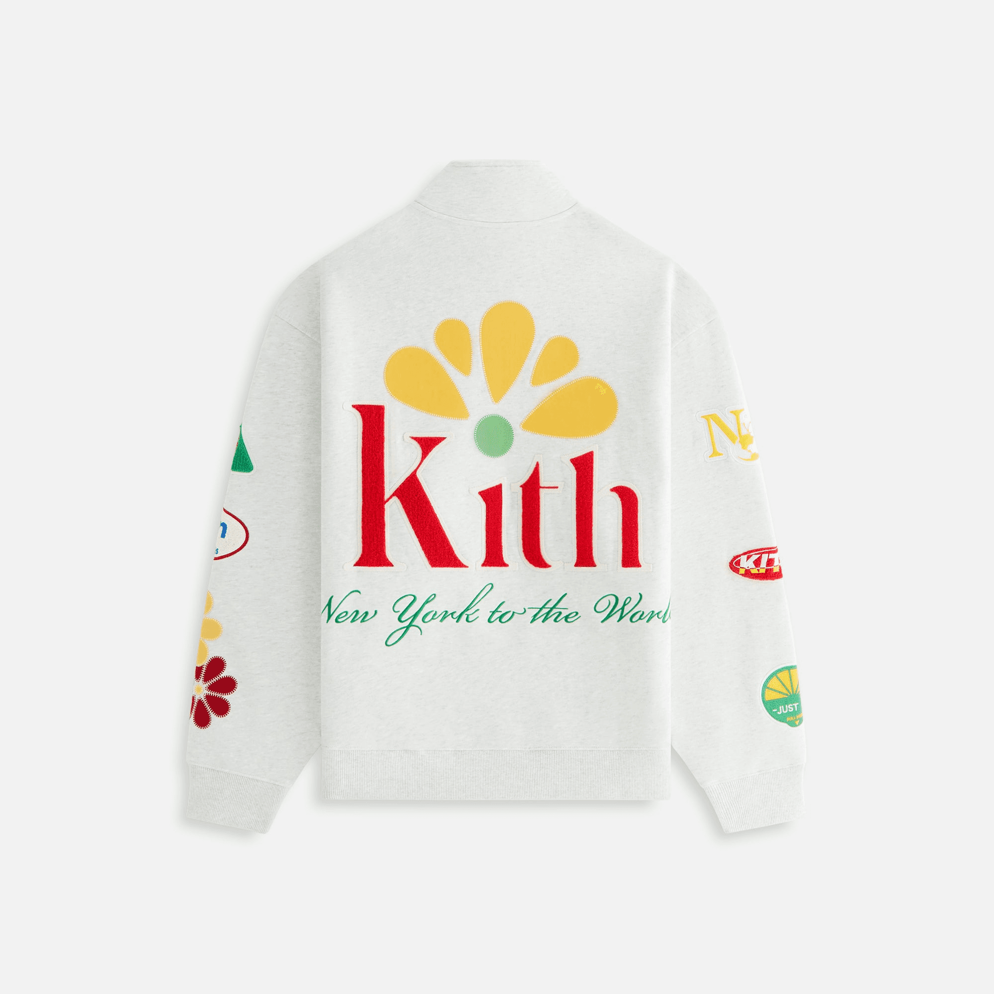 Kith Women Hunter III Patched Quarter Zip - Light Heather Grey — Image 5