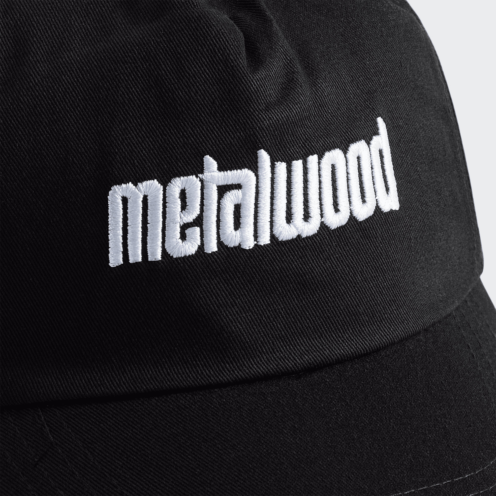 Metalwood Metal Logo 5 Panel Cap - Black — Image 2
