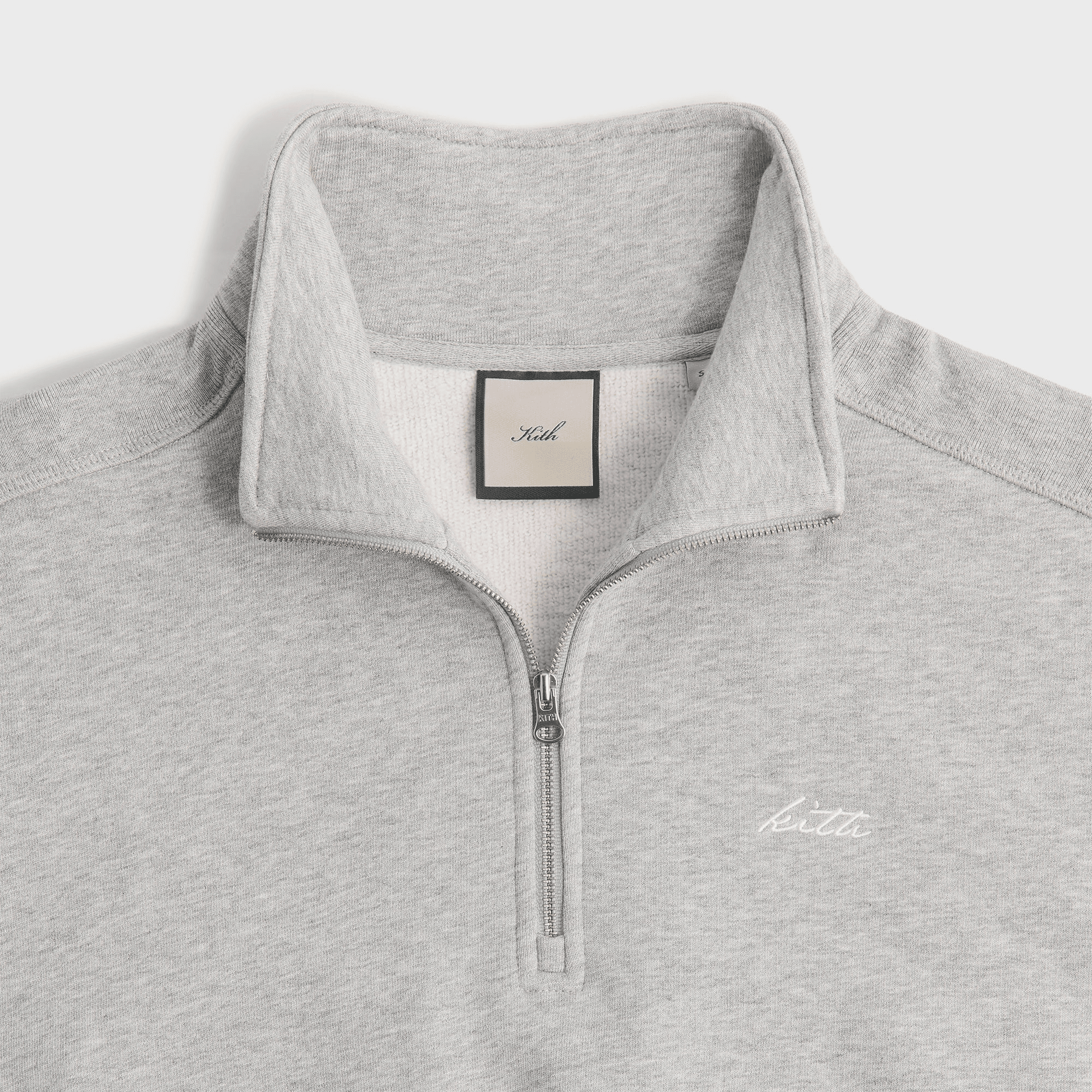Kith Women Blair Quarter Zip - Cool Heather Grey — Image 3
