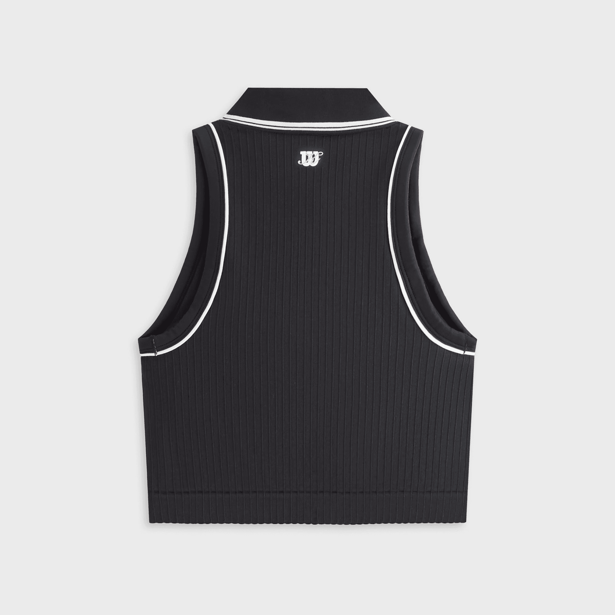 Kith Women for Wilson Classic Cropped Polo - Black — Image 5