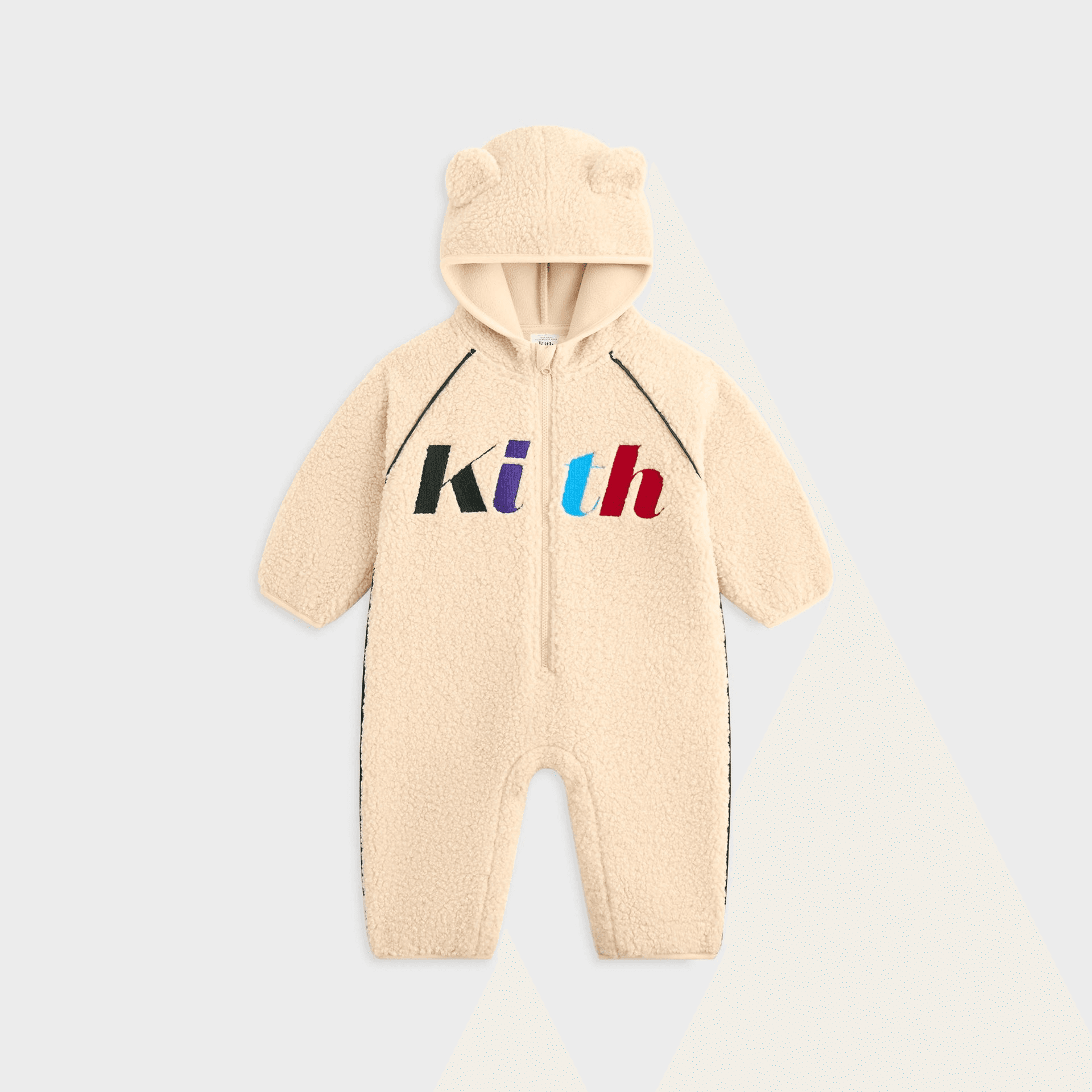 Kith Baby Logo Sherpa Coverall - Oat — Image 5
