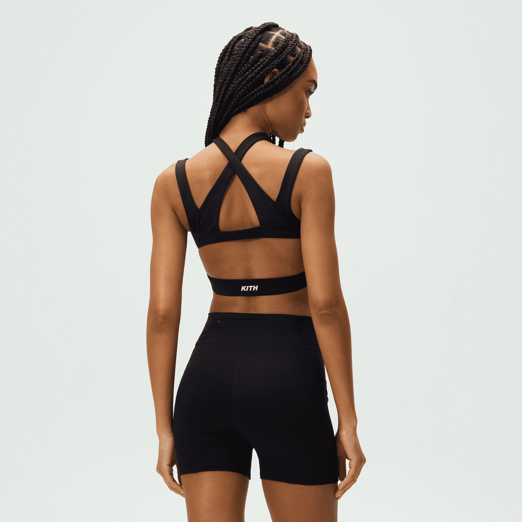 Kith Women Enhance Cross Halter Bra - Black — Image 4