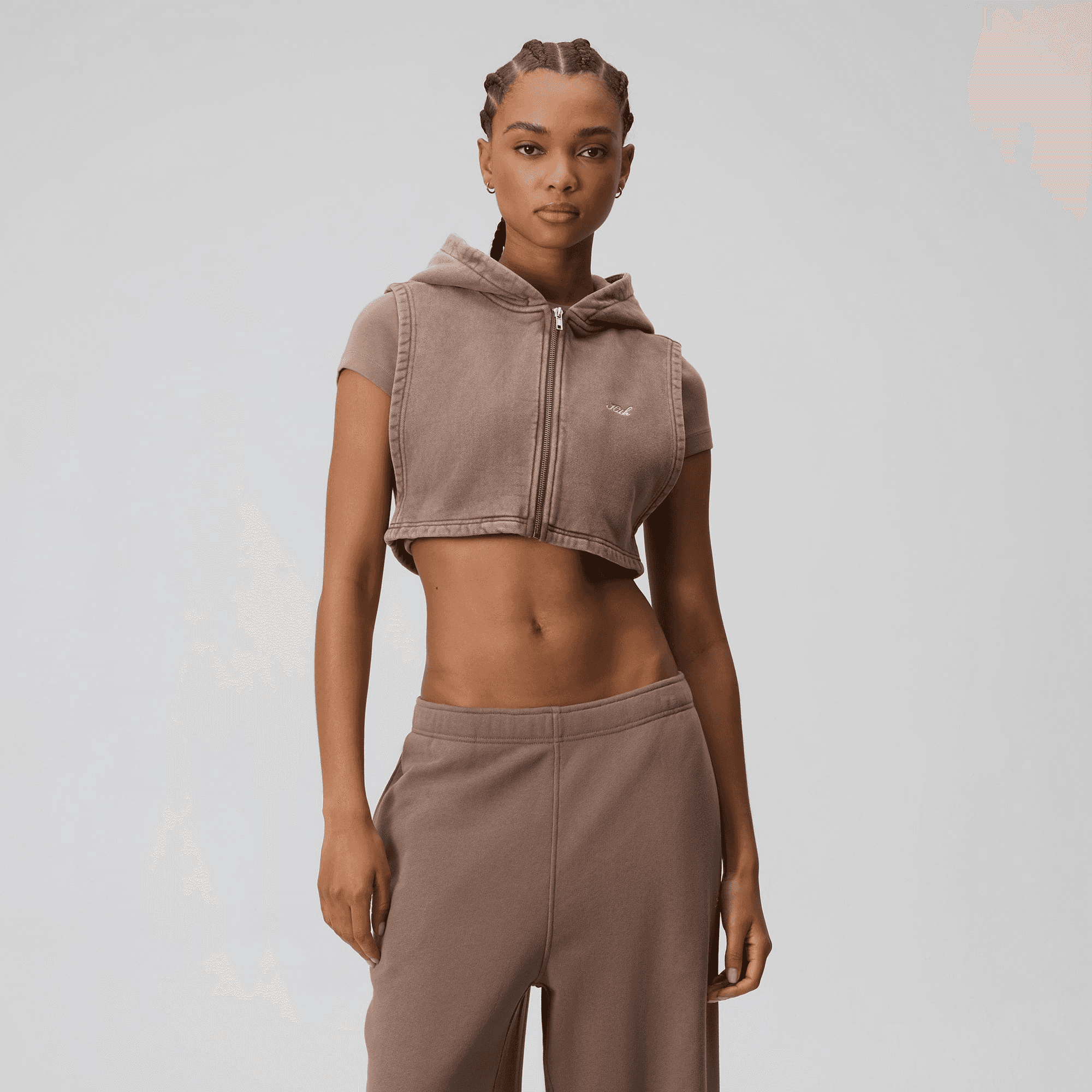 Kith Women Tanner Washed Hooded Dickey - Timber — Image 5