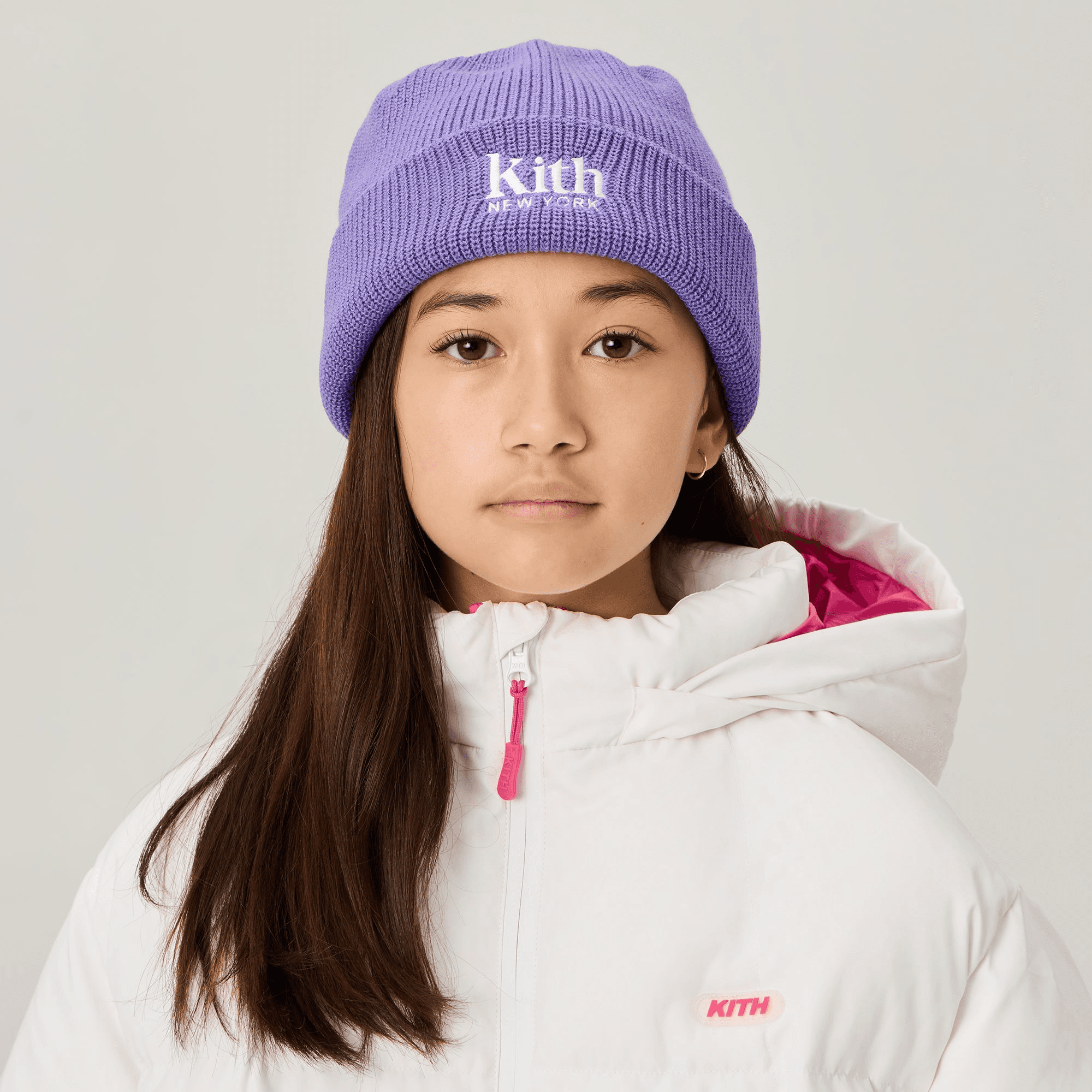 Kith Kids Classic Rib Beanie - Wisteria — Image 3