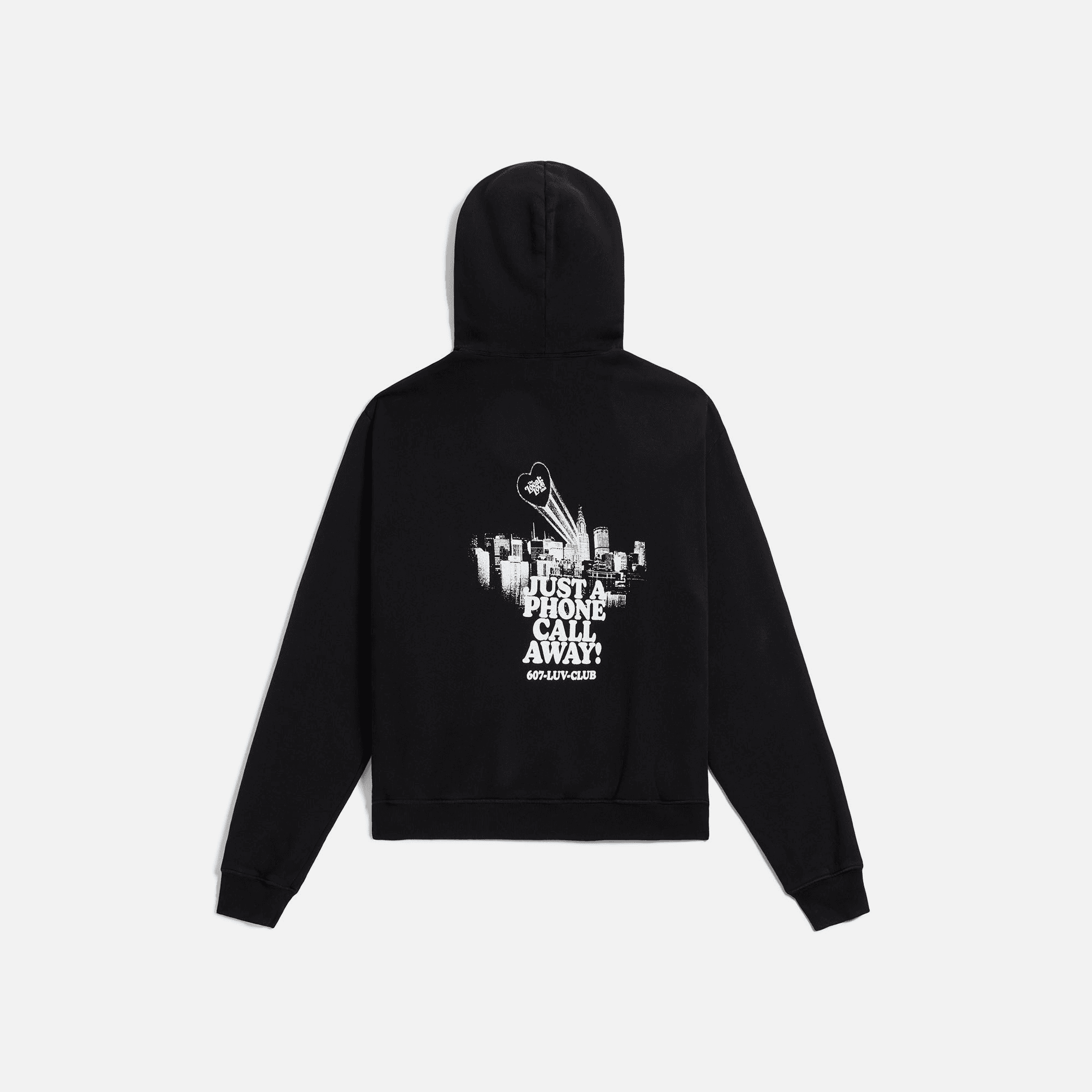 The Local Love Club Call Us Hoodie - Black — Image 2