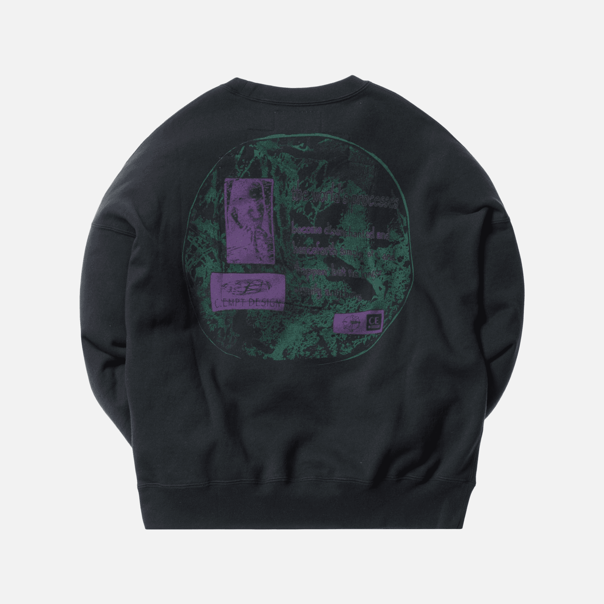 Cav Empt World`s Processes Crewneck - Black — Image 2