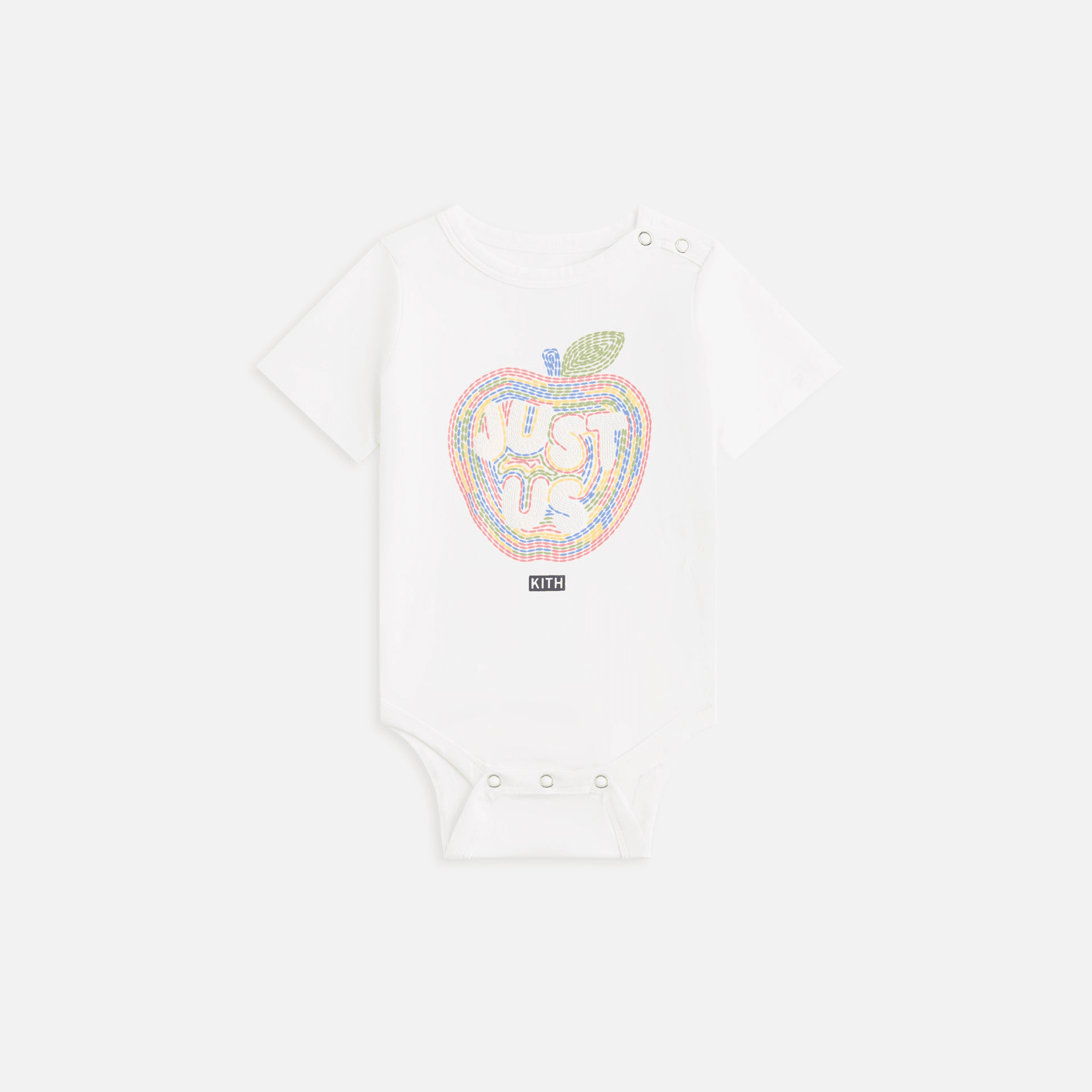Kith Baby Just Us Apple Graphic Bodysuit - White — Image 4