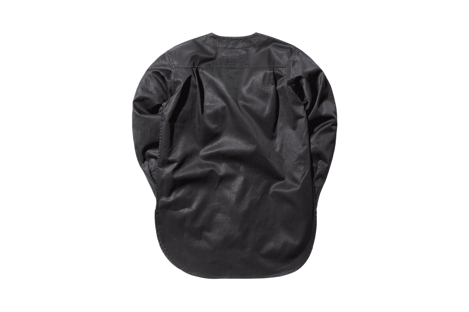 Maiden Noir Collarless Shirt Coat - Black — Image 2