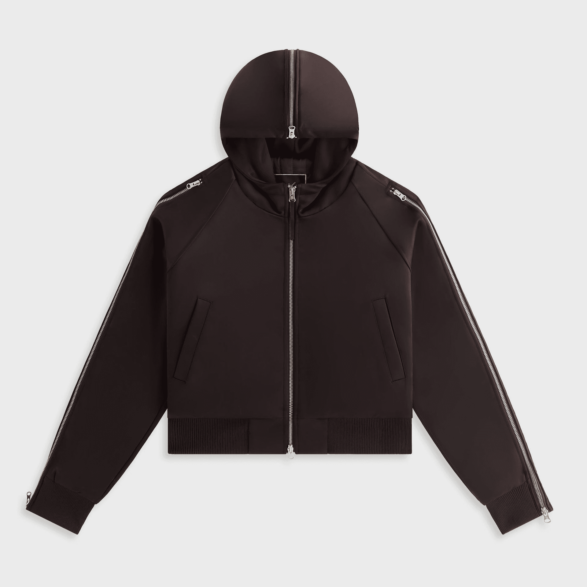 Kith Women Simra Satin Zip Sleeve Bomber - Incognito — Image 5