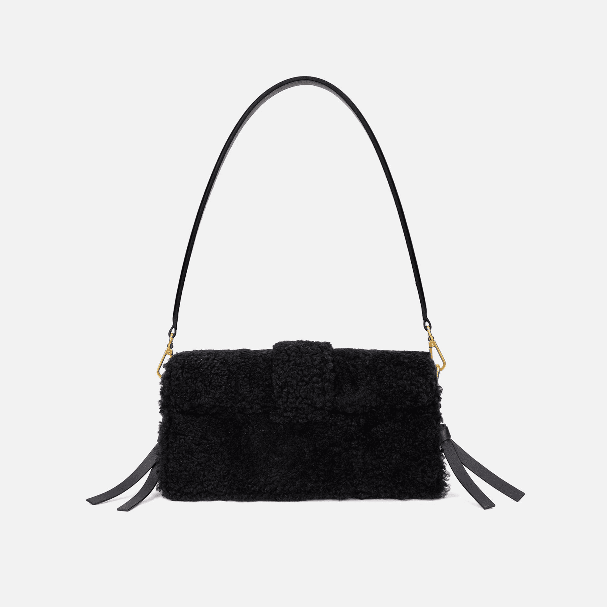 Brandon Blackwood Nia Shearling Bag - Black — Image 2