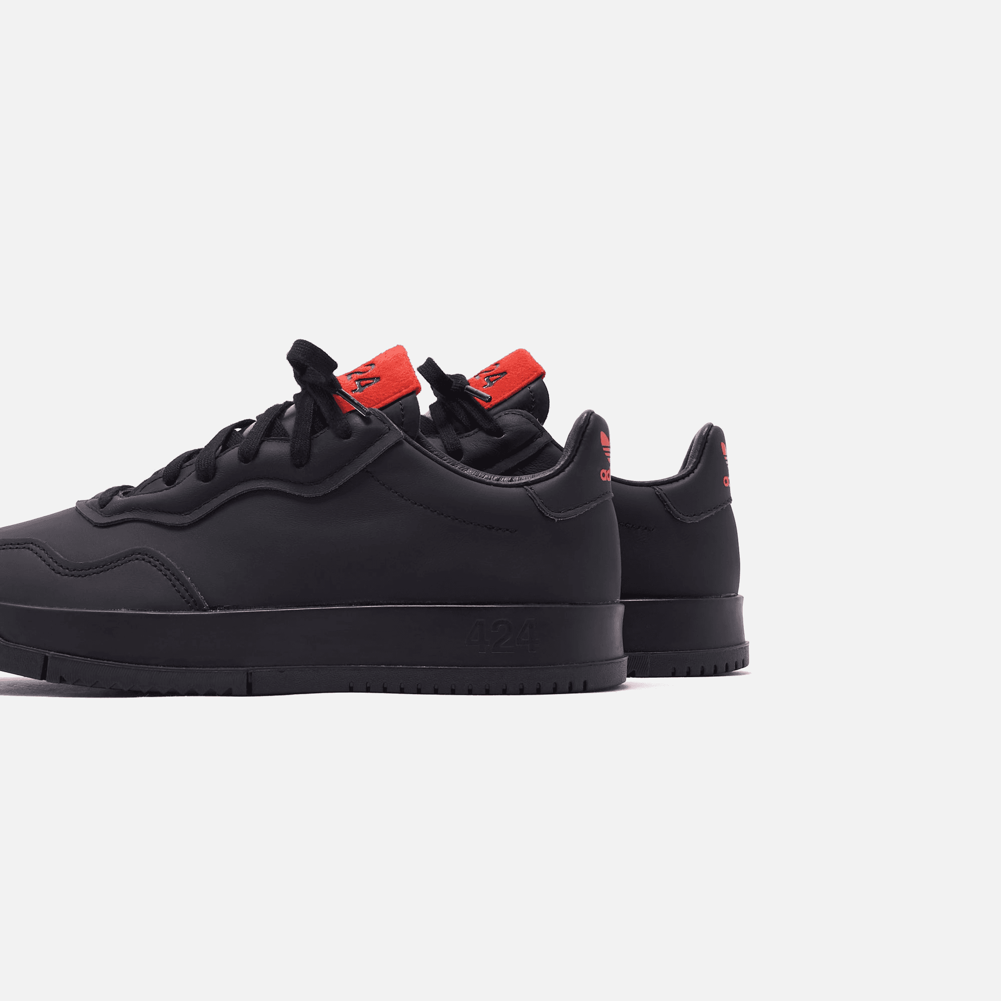 adidas Consortium x 424 SC Premiere - Black / Scarlet — Image 3