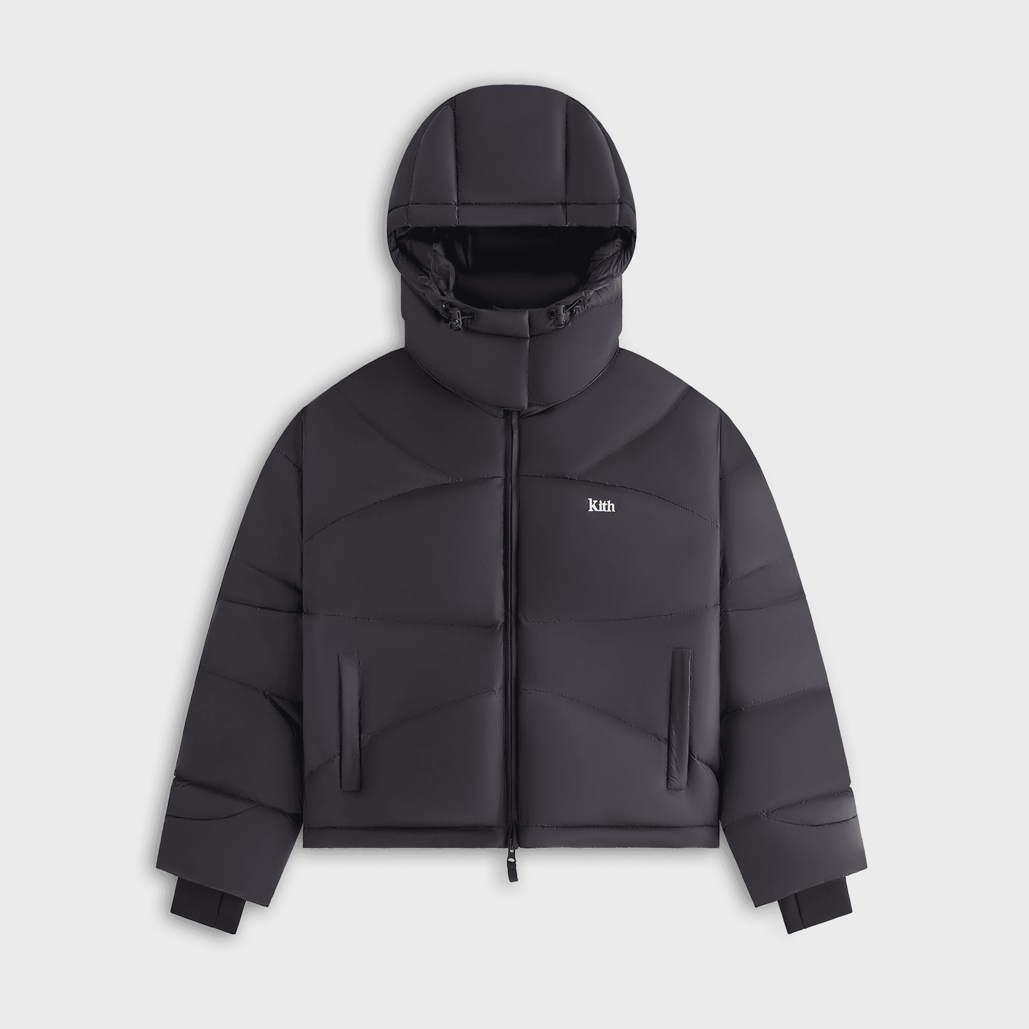 Kith Women Corey Hooded Nylon Puffer - Black — Image 12