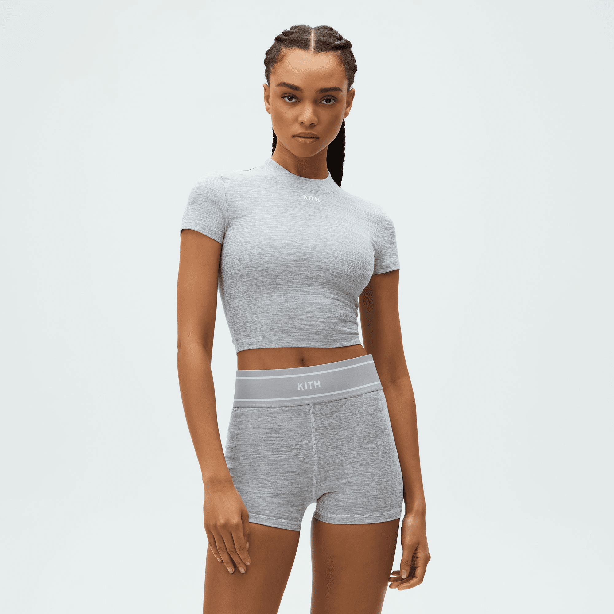 Kith Women Mulberry II Active Tee - Cool Heather Grey — Image 5