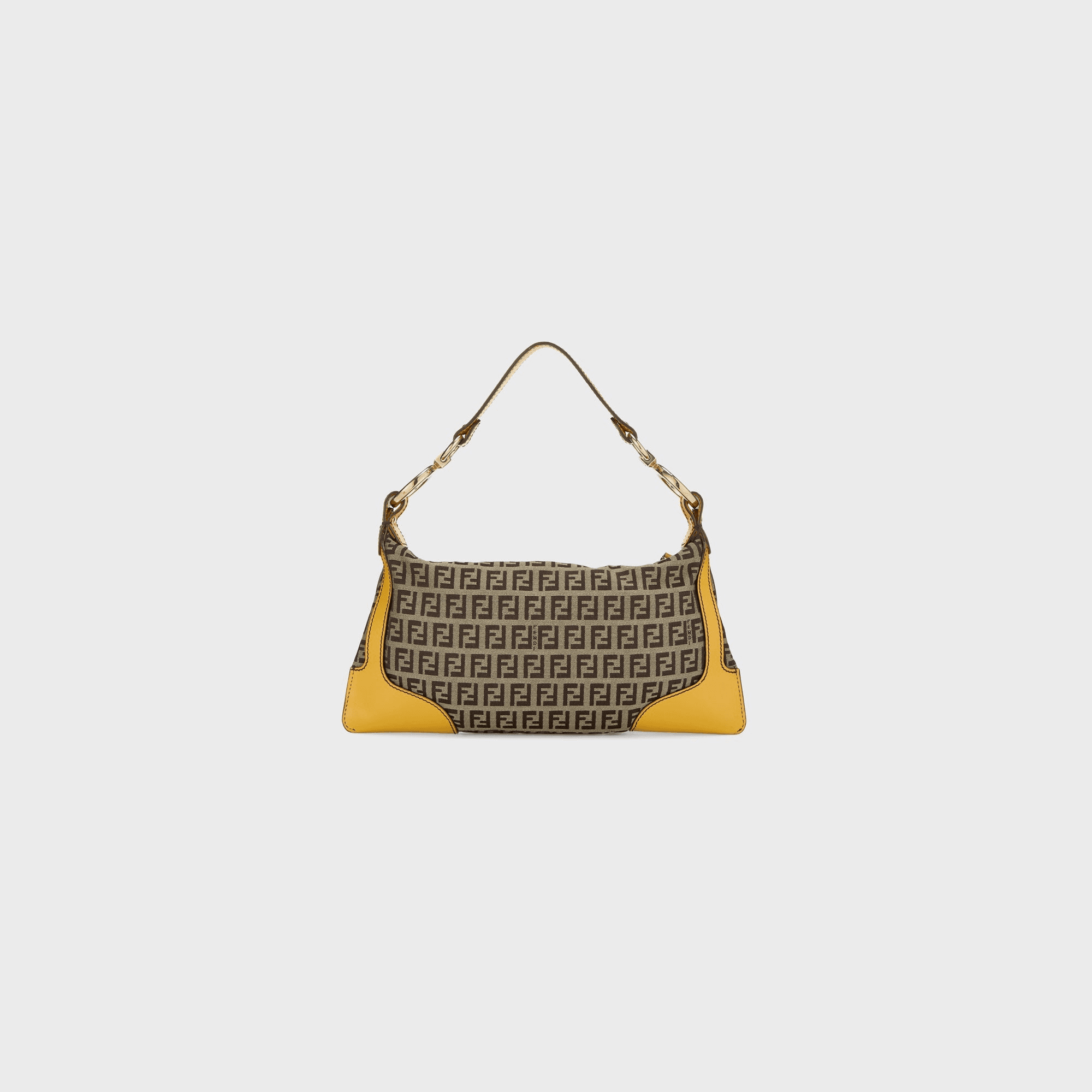 WGACA Fendi Zucchino Chef Pocket Shoulder Small - Yellow / Brown — Image 3