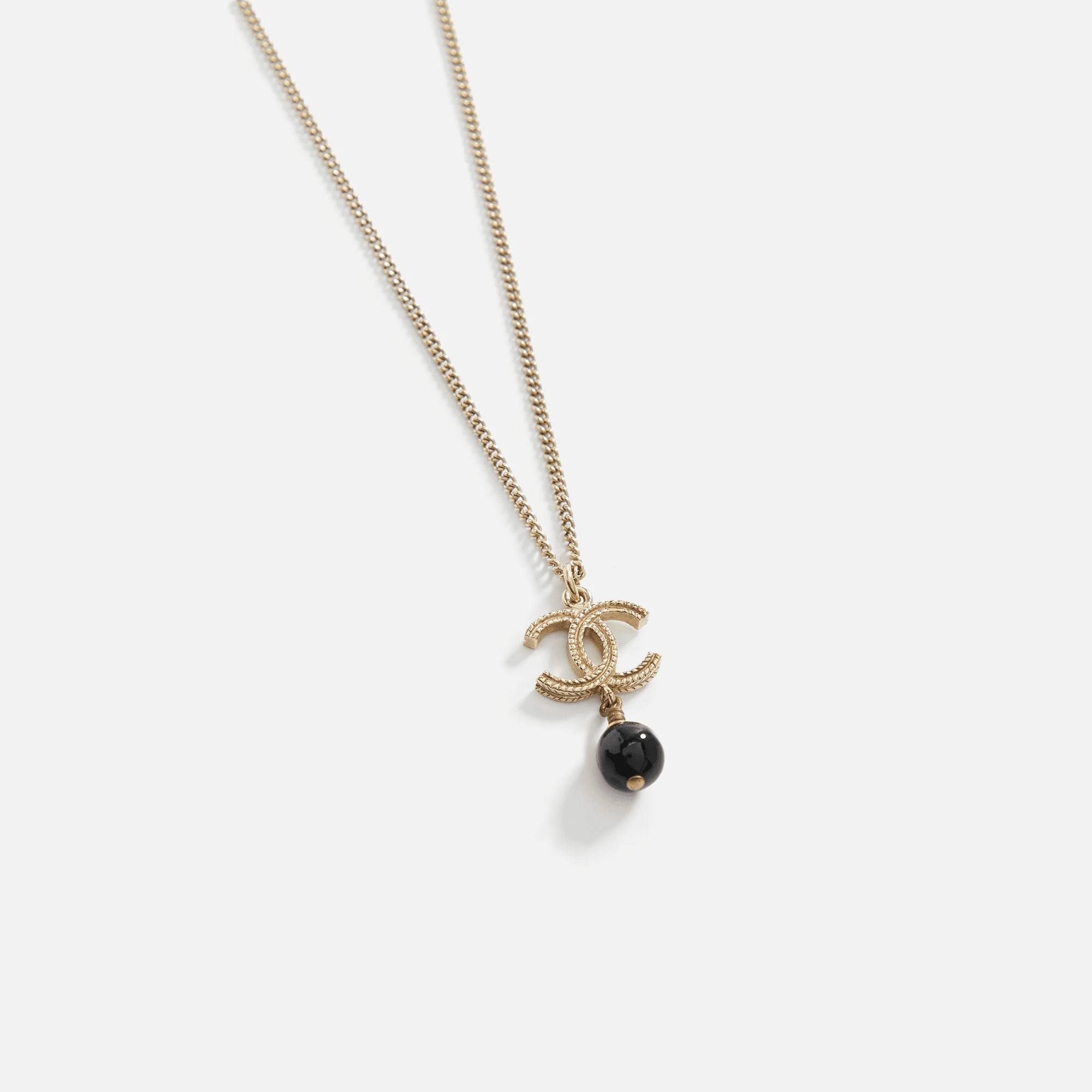 WGACA Chanel Dangle Necklace - Black — Image 2