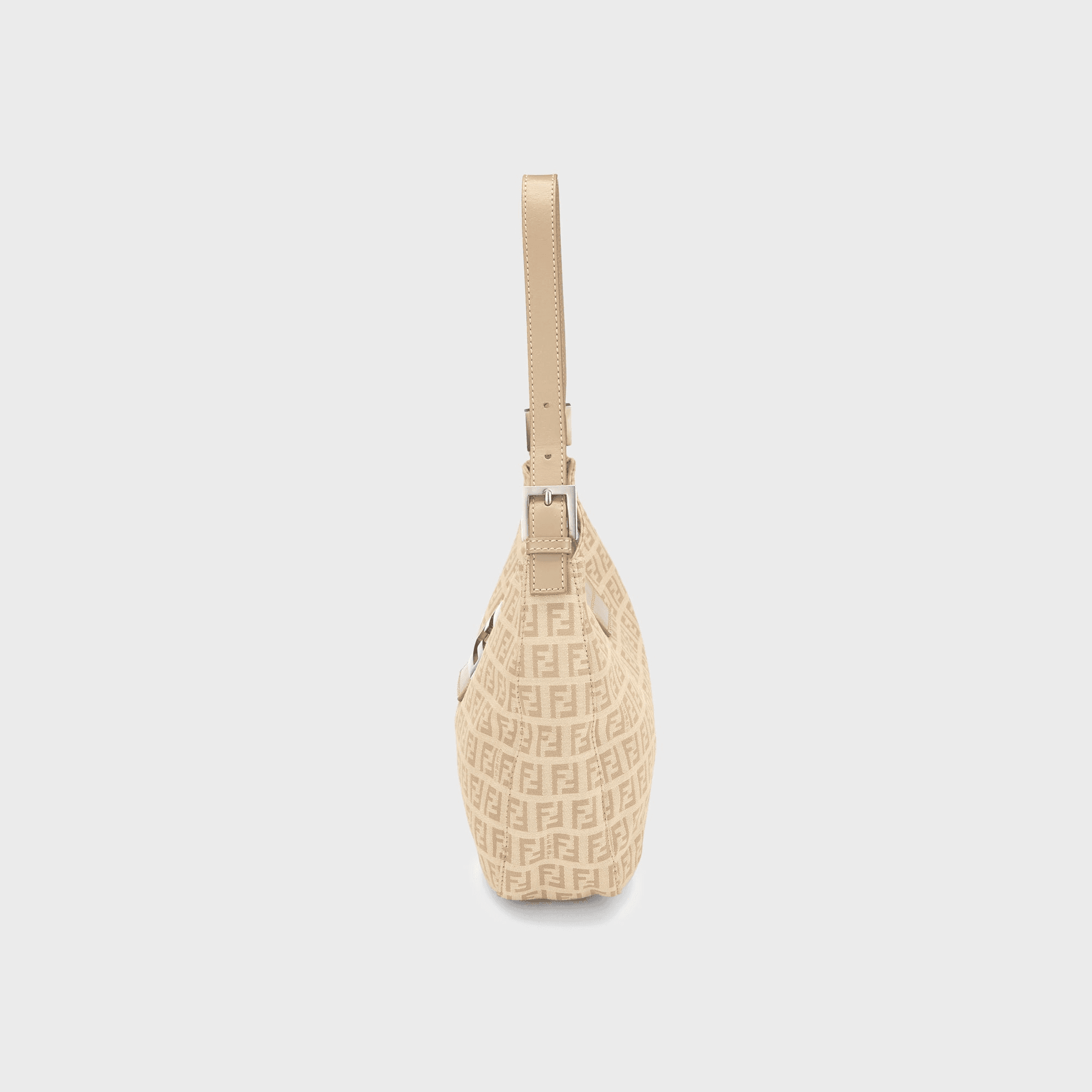 WGACA Fendi Zucchino Canvas Shoulder Bag - Beige — Image 4