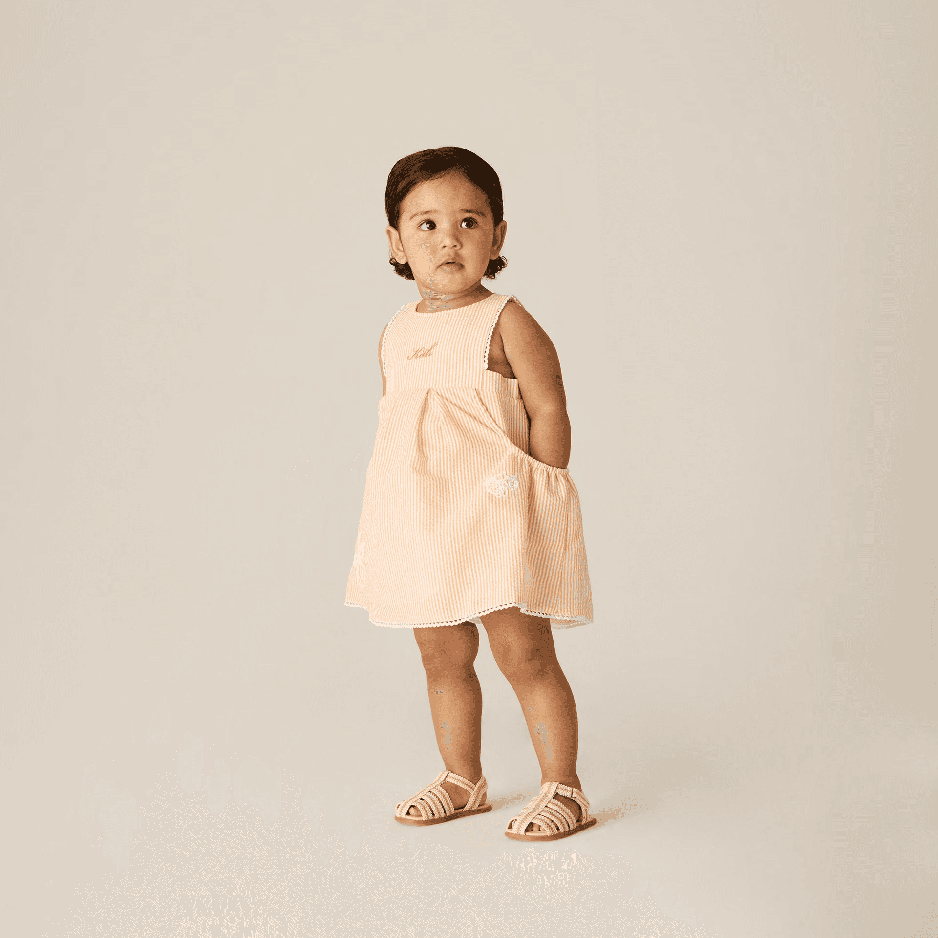 Kith Baby Seersucker Ainsley Dress - Calcite — Image 6