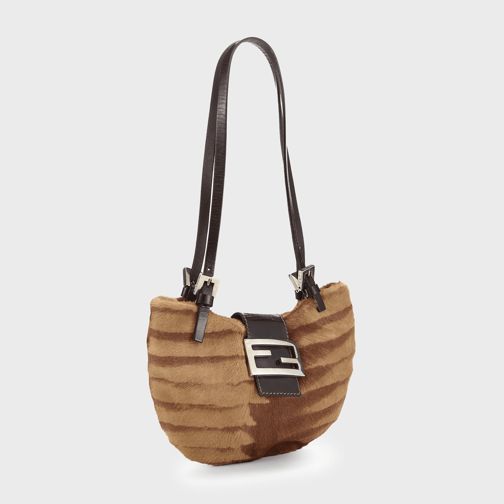 WGACA Fendi Brown Pony Hair Shoulder Bag - Brown — Image 2