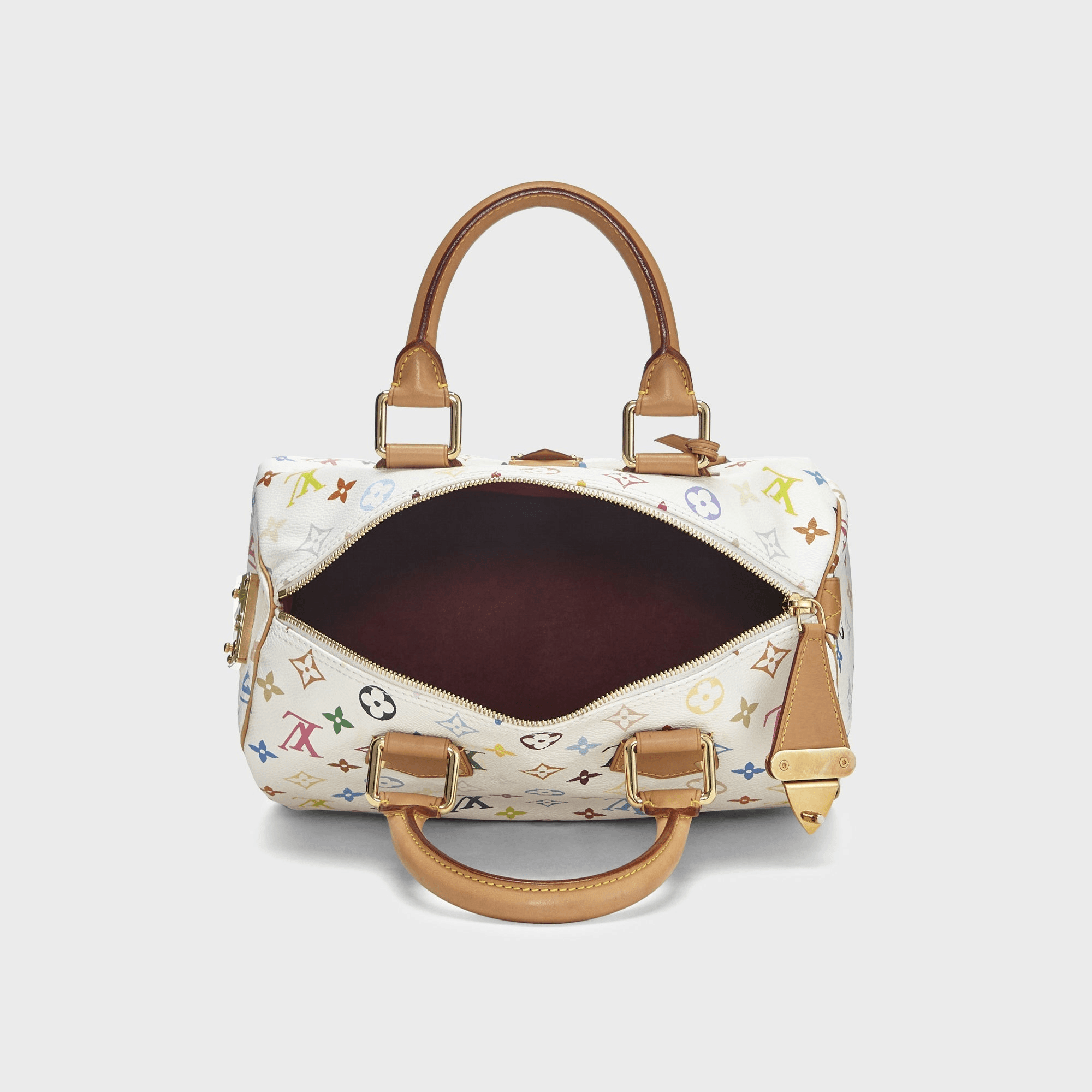 WGACA Takashi Murakami x Louis Vuitton White Monogram Multicolore Speedy 30 - White — Image 3