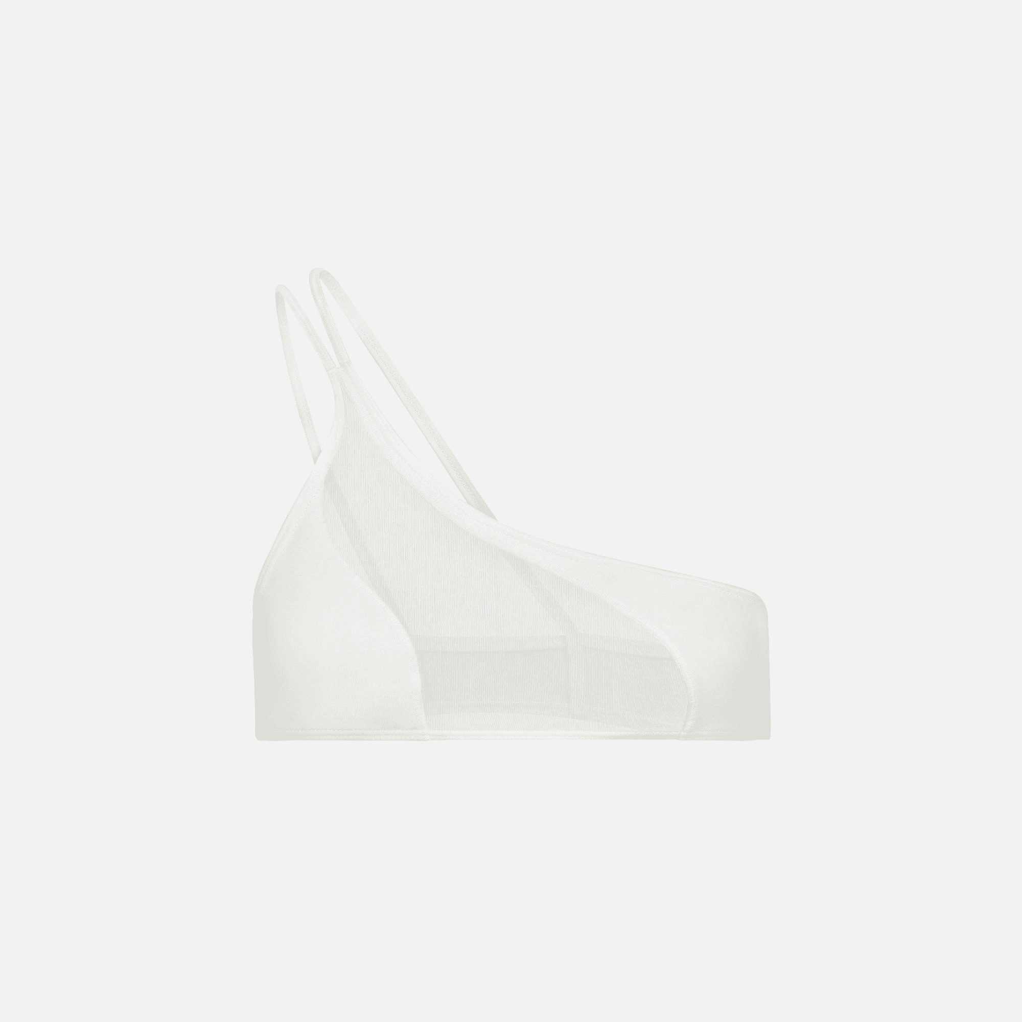 Adam Selman Waves Asymmetrical Bikini Top - White