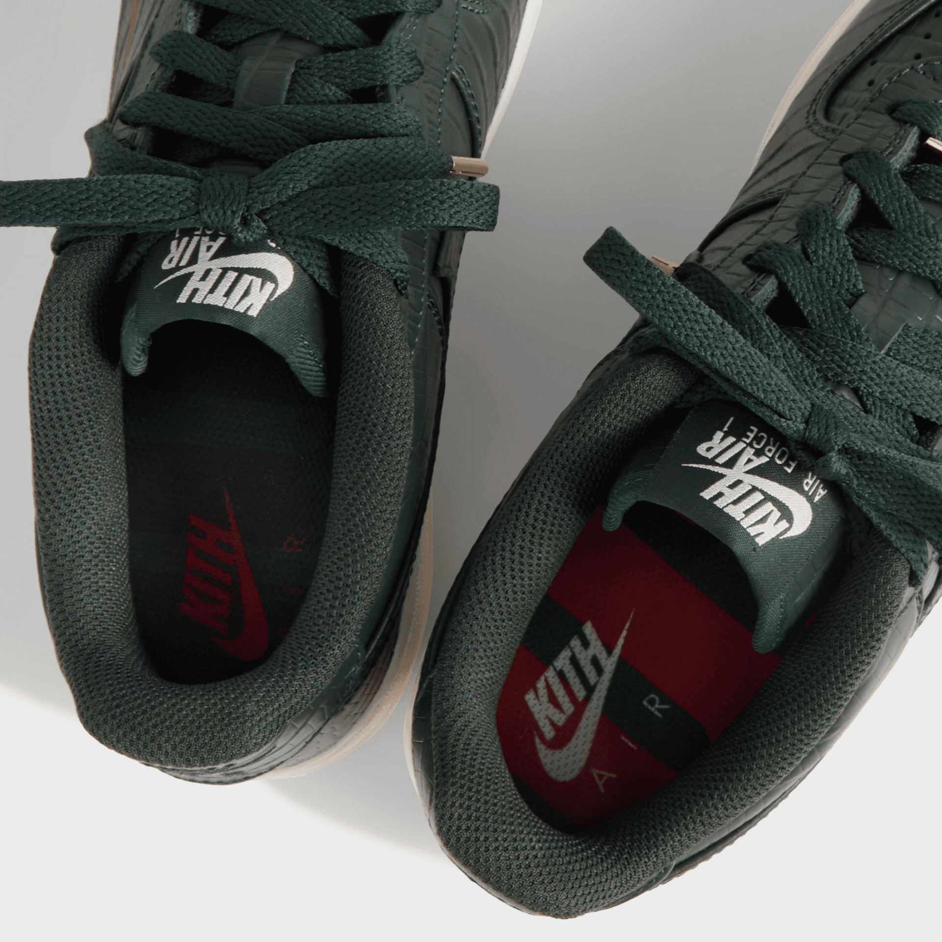 Kith for Nike GS Air Force 1 - Black Spruce / Phantom / Varsity Red — Image 3