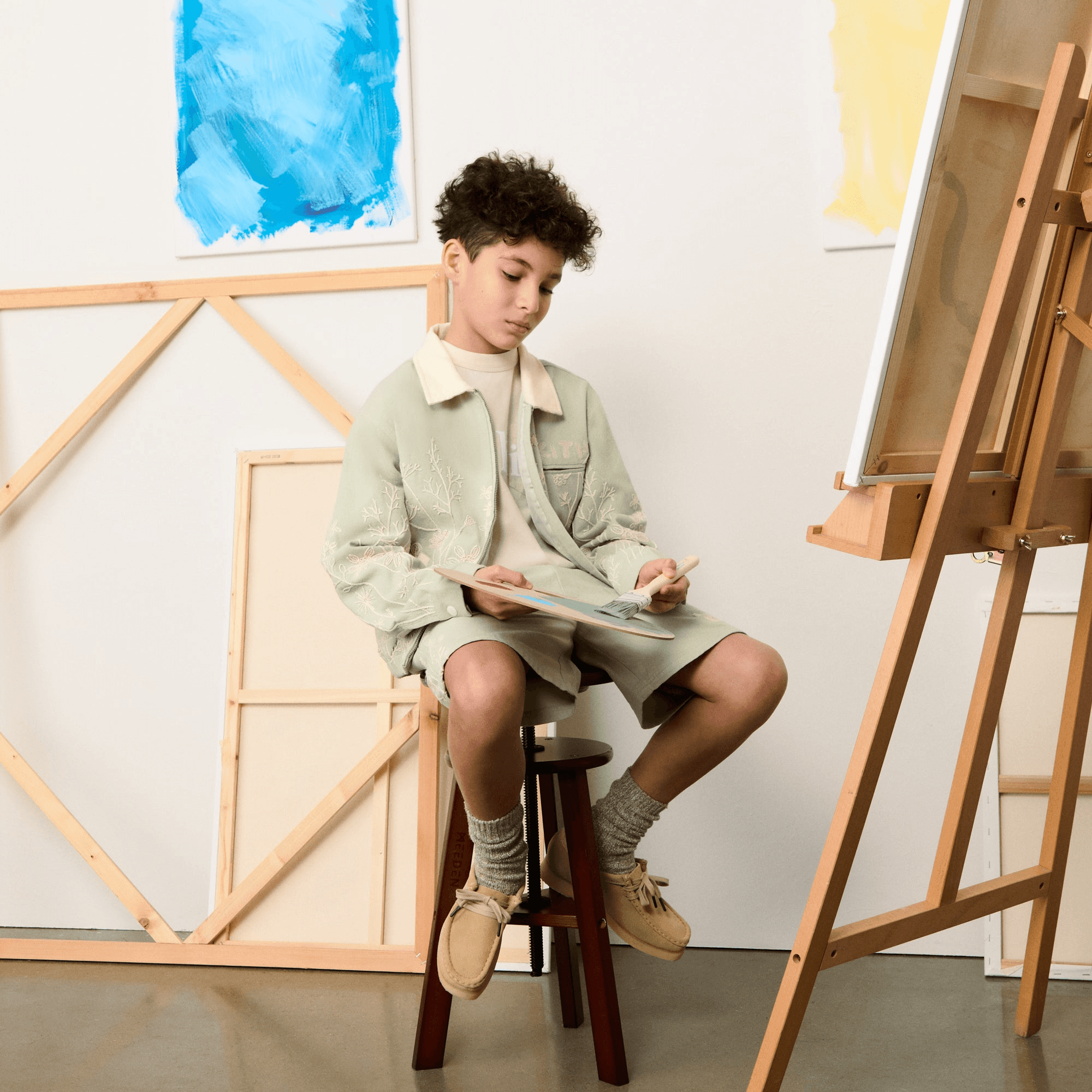 Kith Kids Floral Harrington Jacket - Mint — Image 4