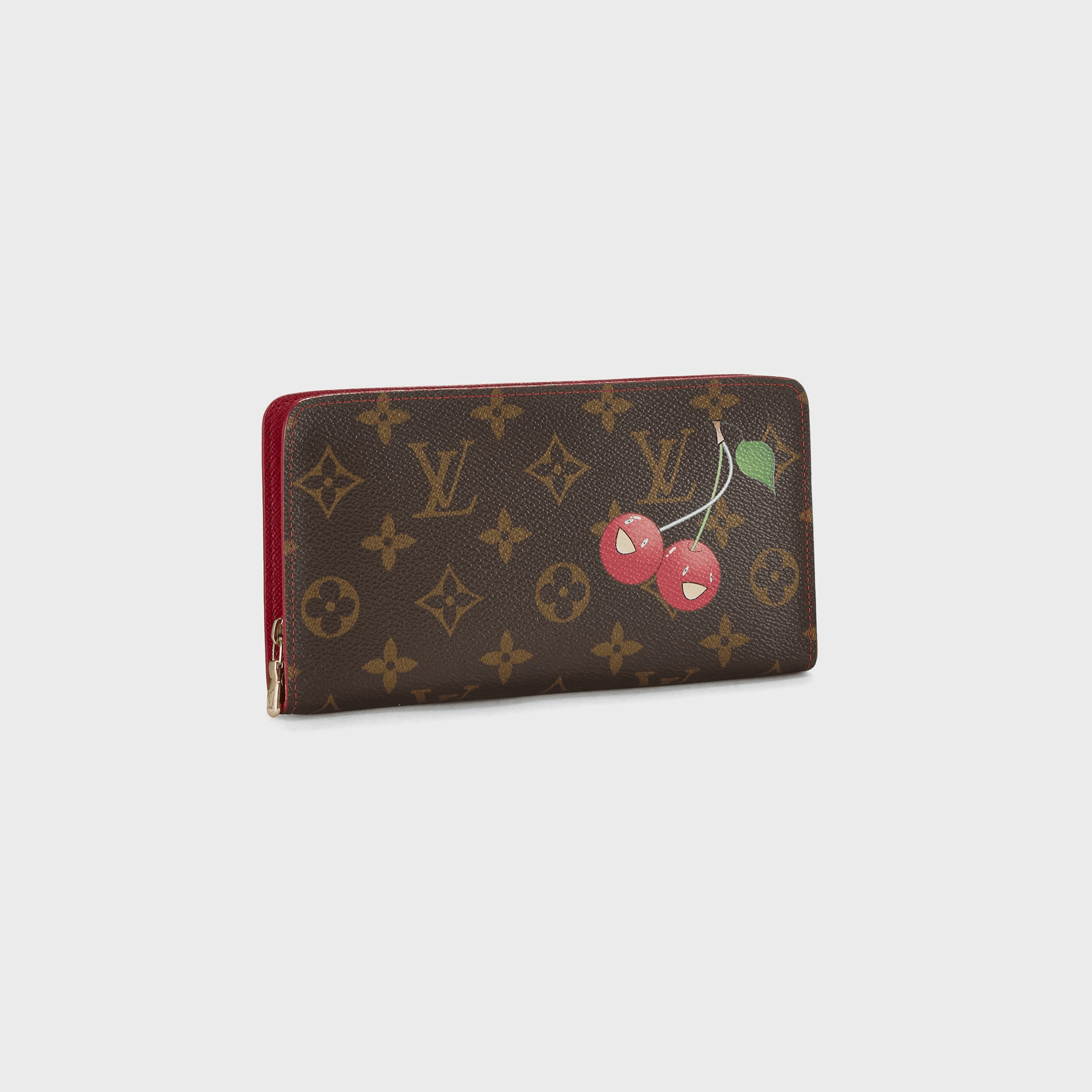WGACA Louis Vuitton Murakami Cherry Porte Monnaie Zippy - Red — Image 4