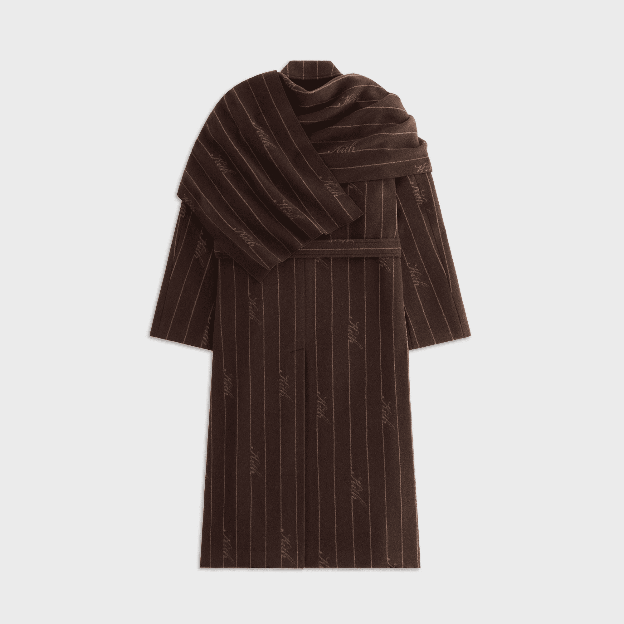 Kith Women Maeva Melton Stripe Scarf Coat - Incognito — Image 8