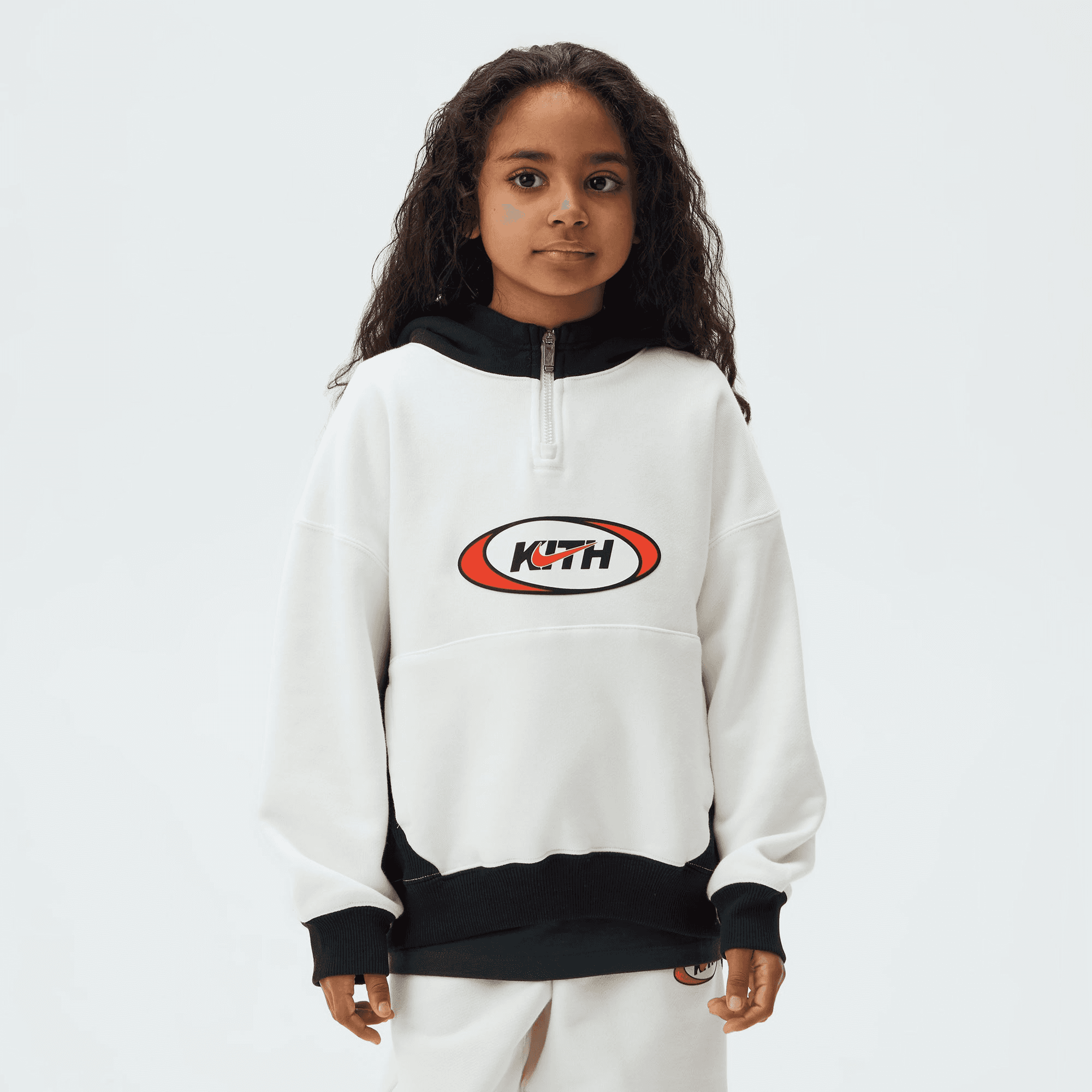 Kith Kids for Nike Quarter Zip Hoodie - Sail — Image 5
