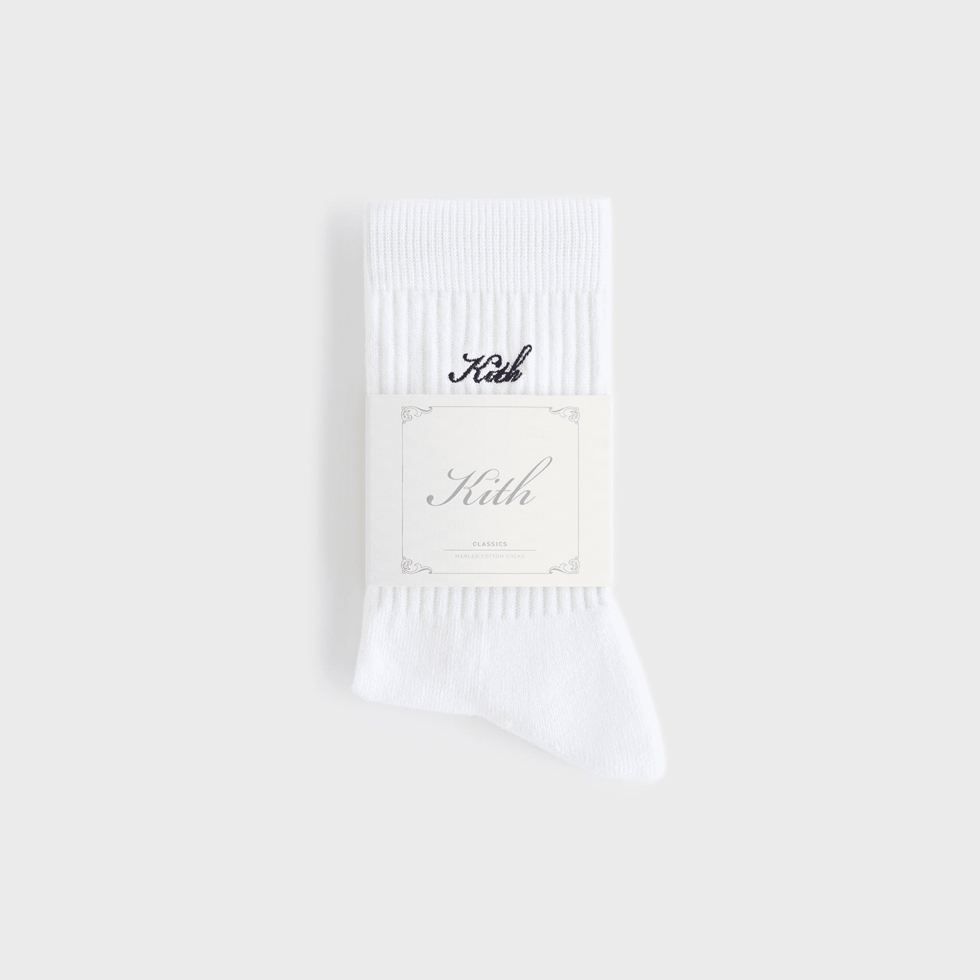 Kith Women Script Classic Crew Socks - White — Image 4
